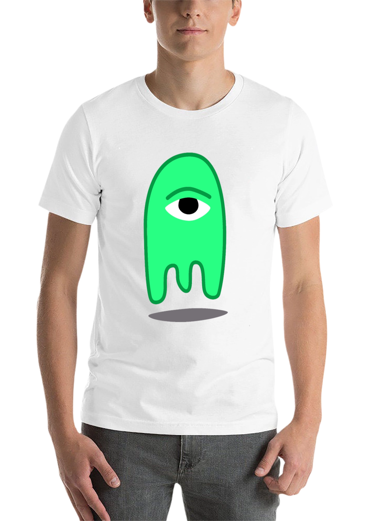Black One-Eyed Green Monster Graphic Tee view 14