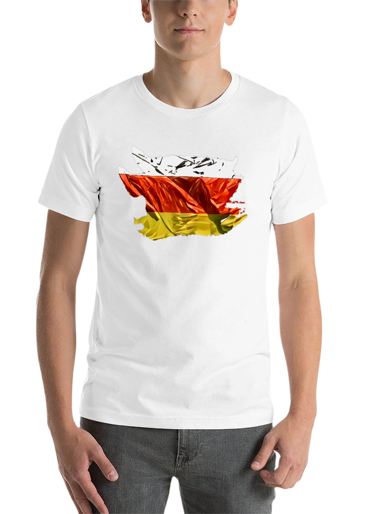 Black South Ossetia Flag Graphic Tee view 14