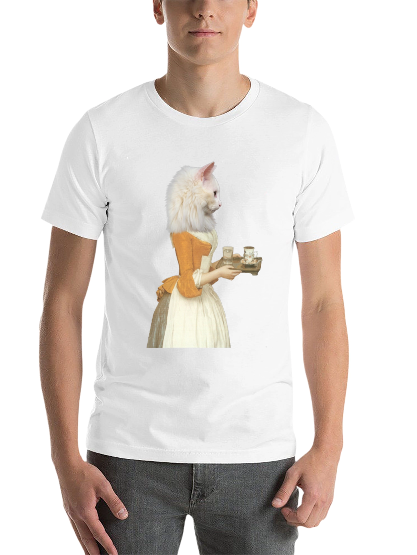 Black Cat Marie Antoinette Graphic T-Shirt view 14