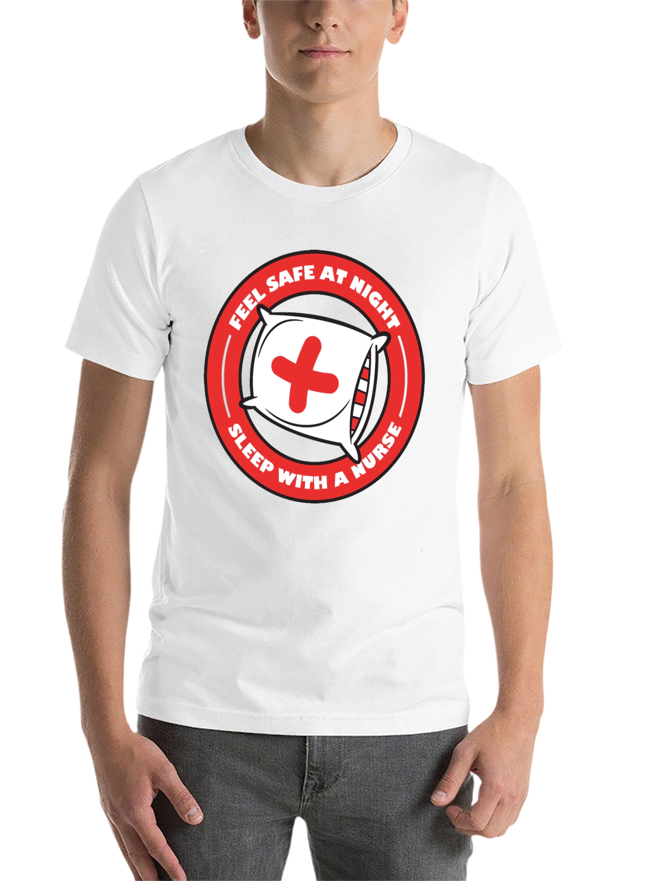 Black Sleep with a Nurse T-Shirt - Feel Safe at Night view 14