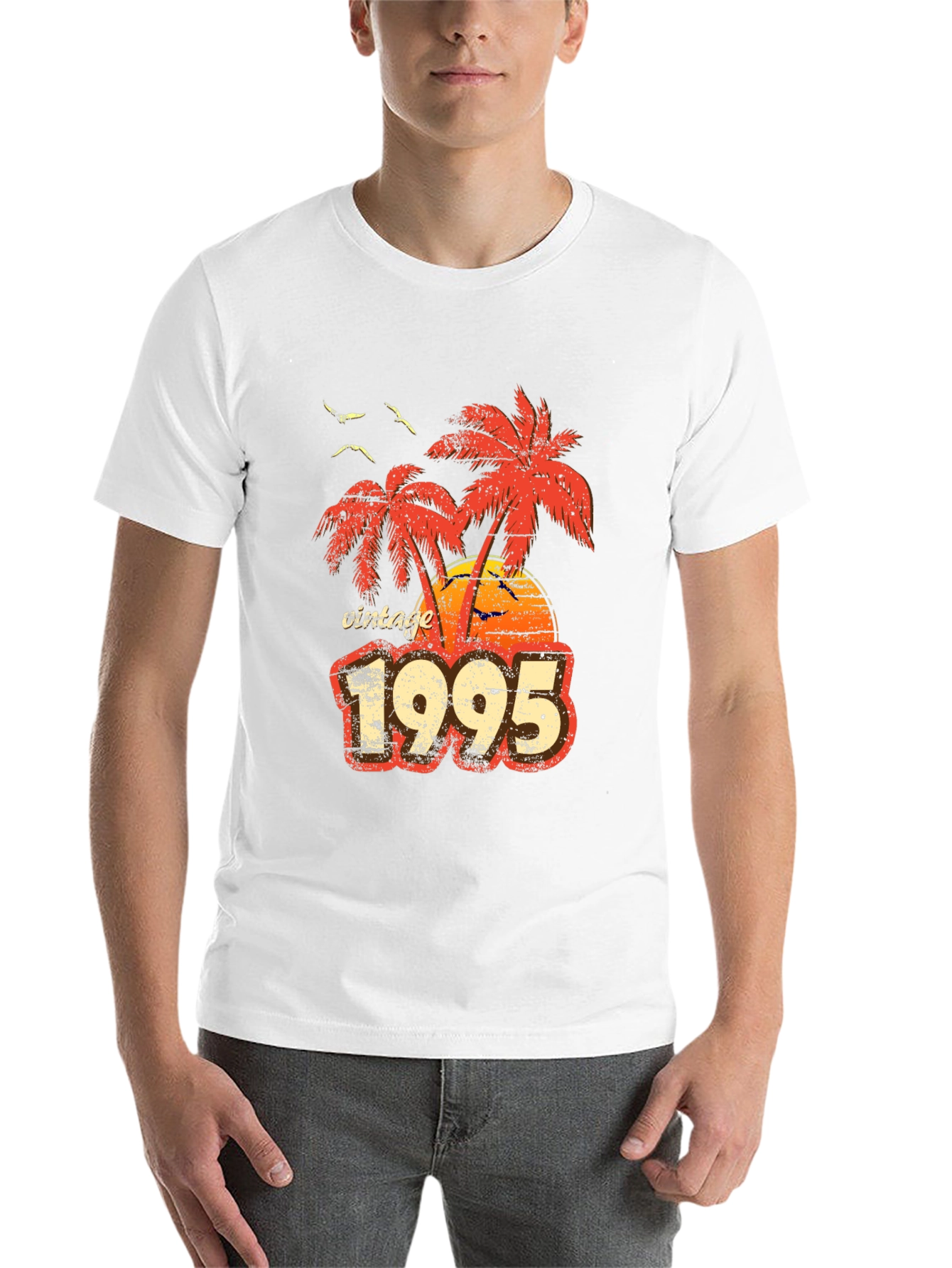 Black Vintage 1995 Palm Tree Graphic T-Shirt view 14