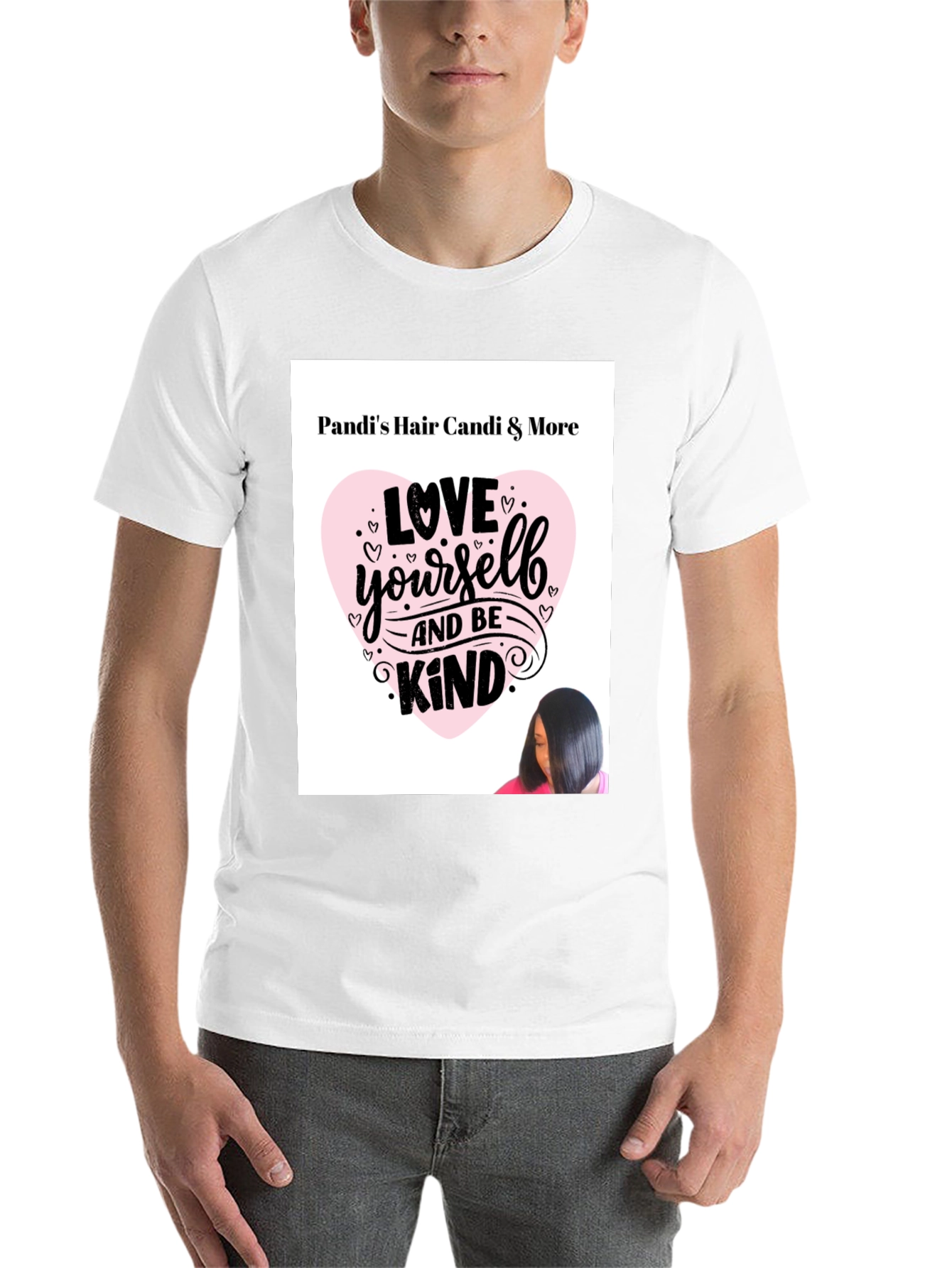 Black Pandi's Hair Candi & More 'Love Yourself and Be Kind' Graphic T-Shirt view 14