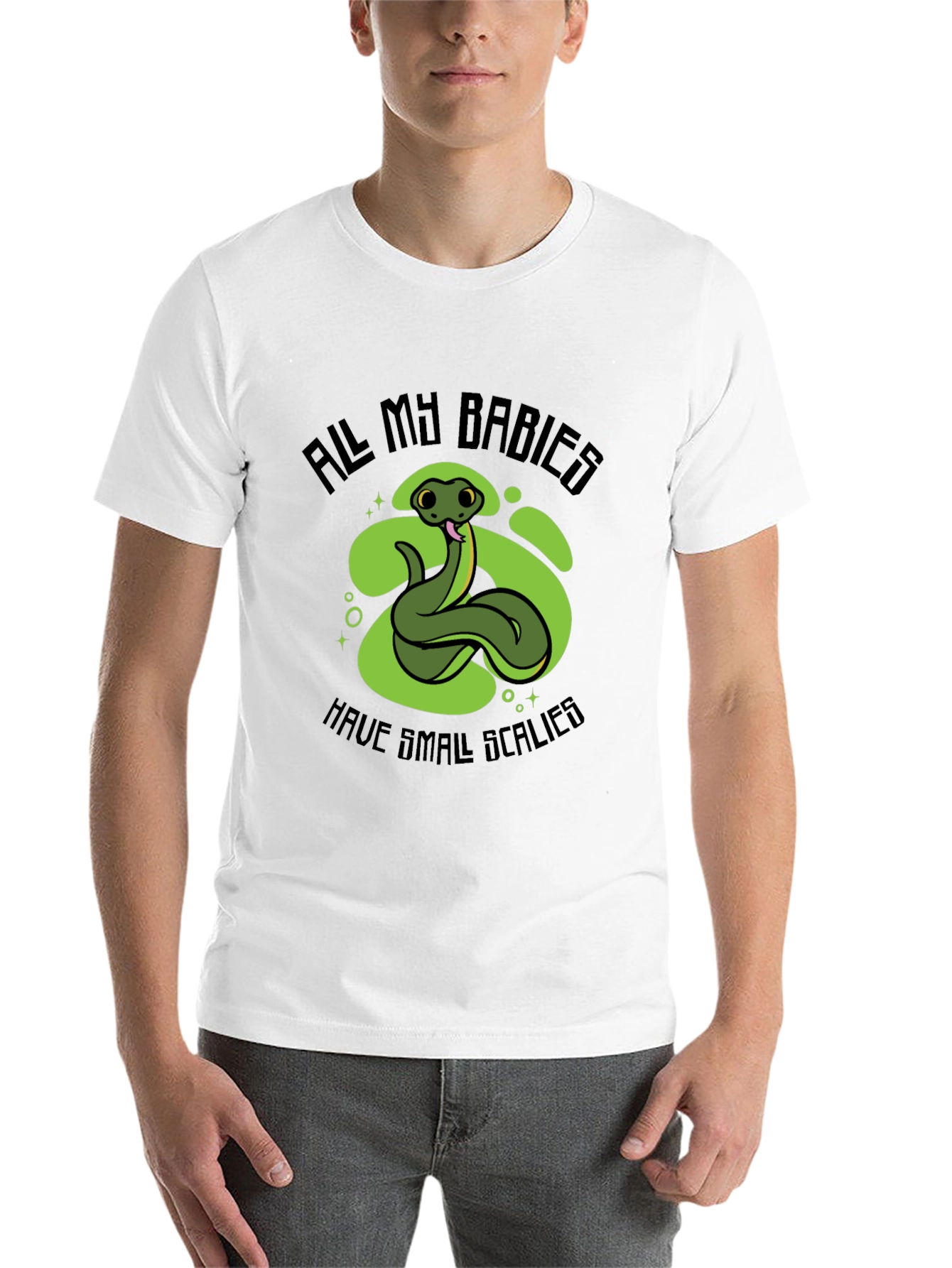 Black Snake Babies T-Shirt - Small Scalies Design view 14