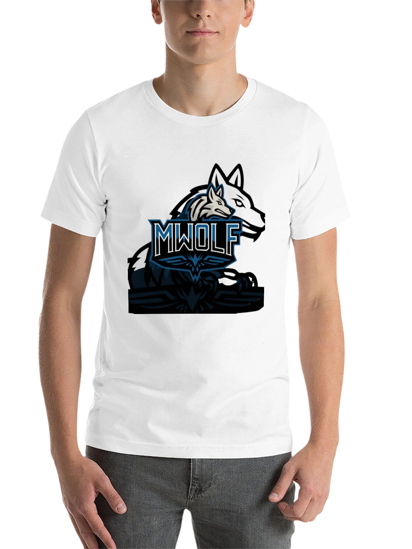 Black MWOLF Graphic T-Shirt - Black, Casual Wear view 14