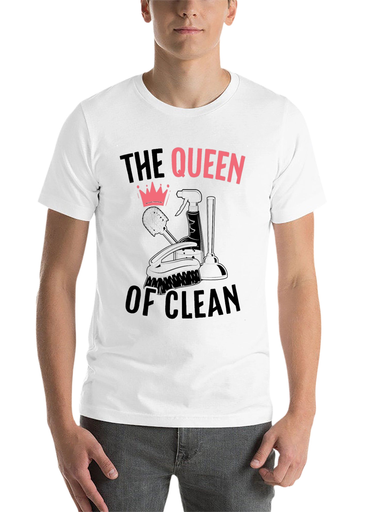 Black Queen of Clean Black Graphic T-Shirt view 14