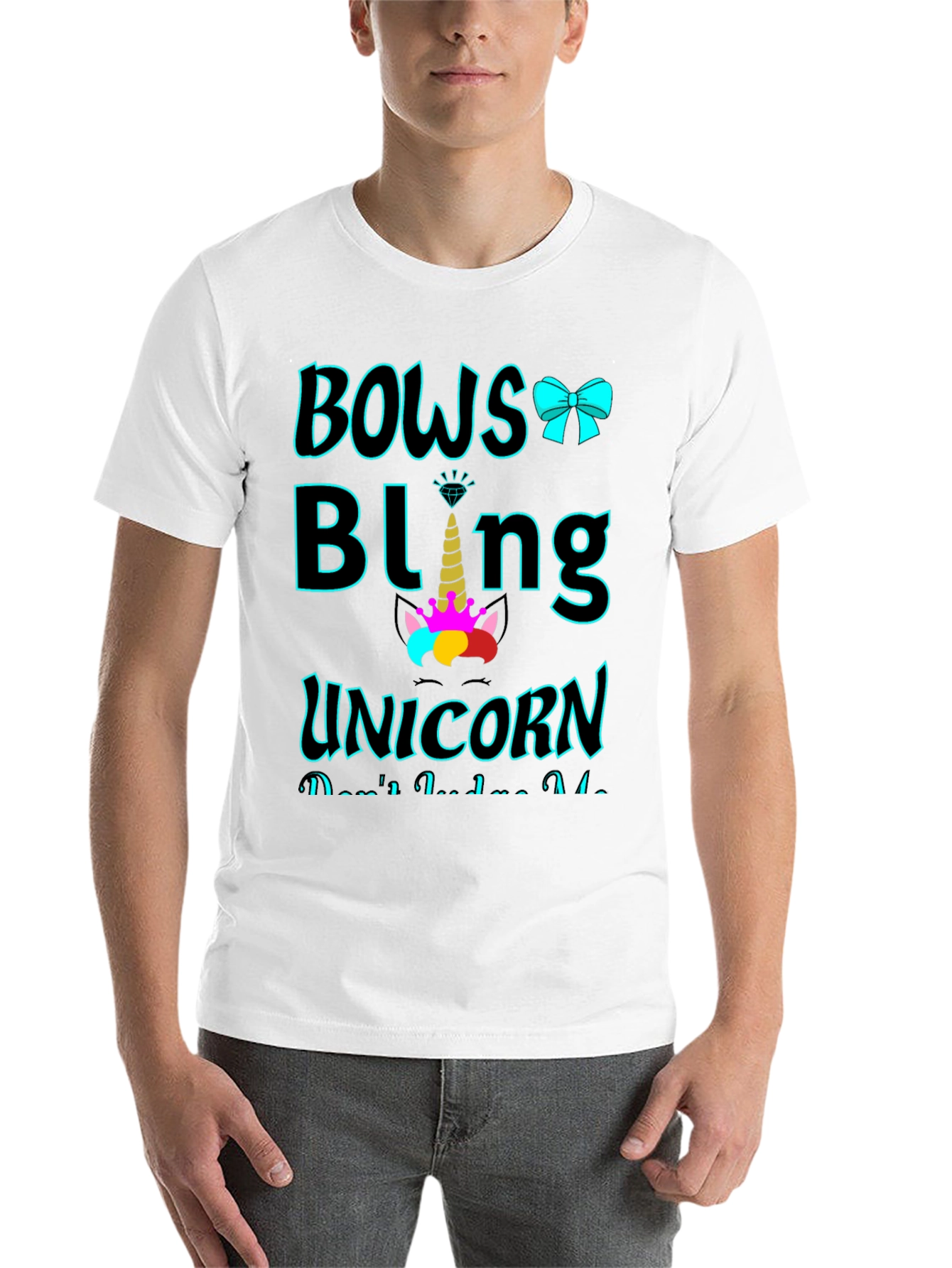 Black Bows Bling Unicorn Graphic Tee view 14