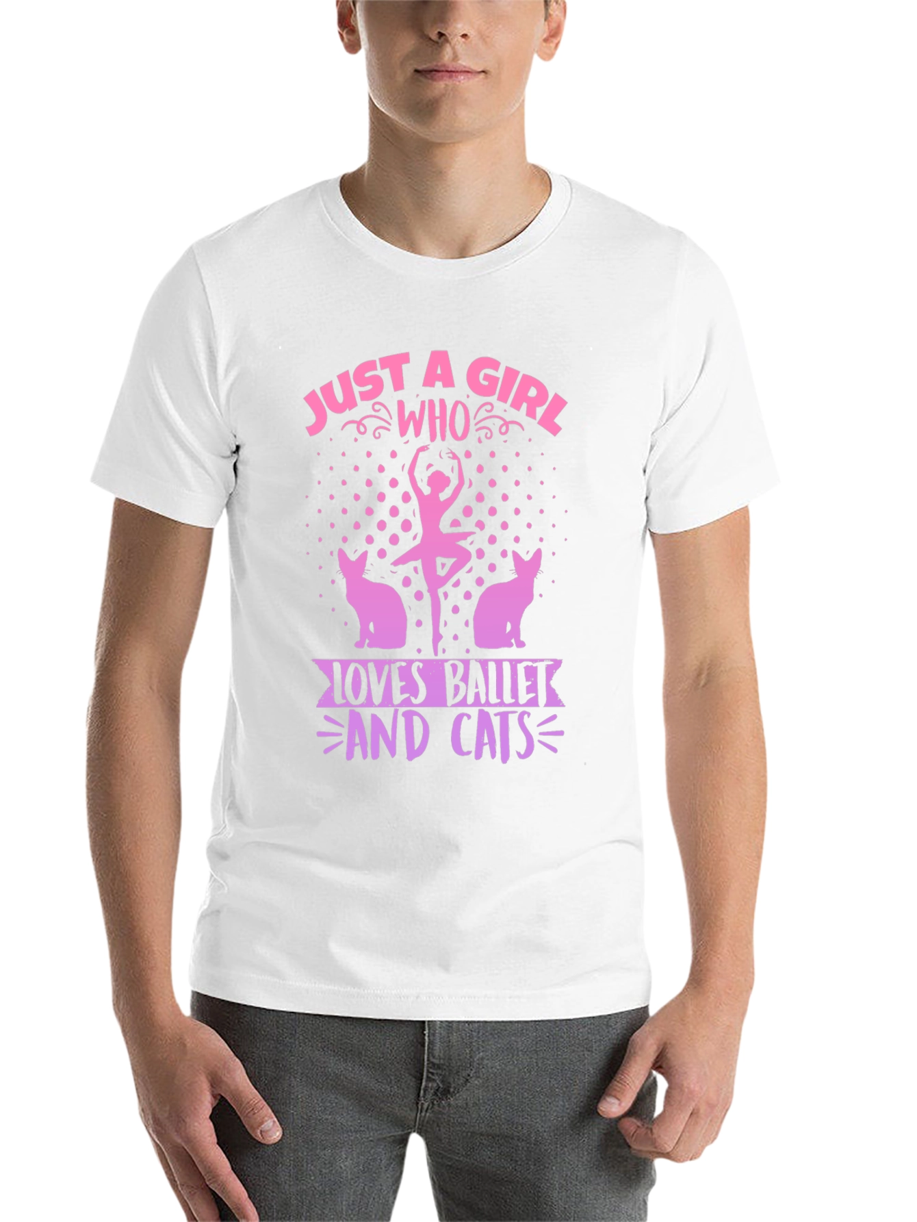 Black Ballet & Cats Graphic Tee - Just a Girl Who Loves... view 14