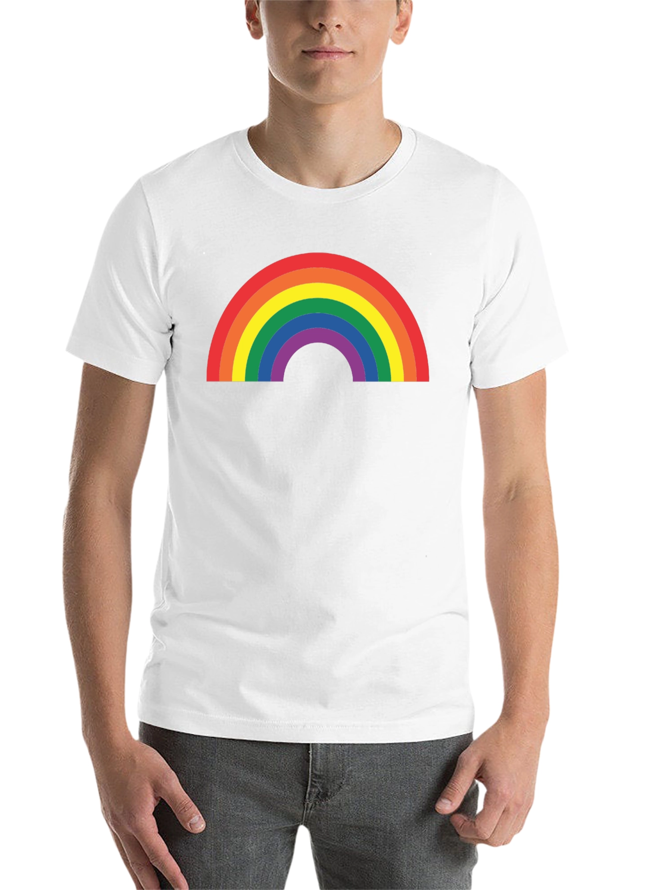 Black Rainbow Pride Graphic T-Shirt - Black Cotton Blend view 14