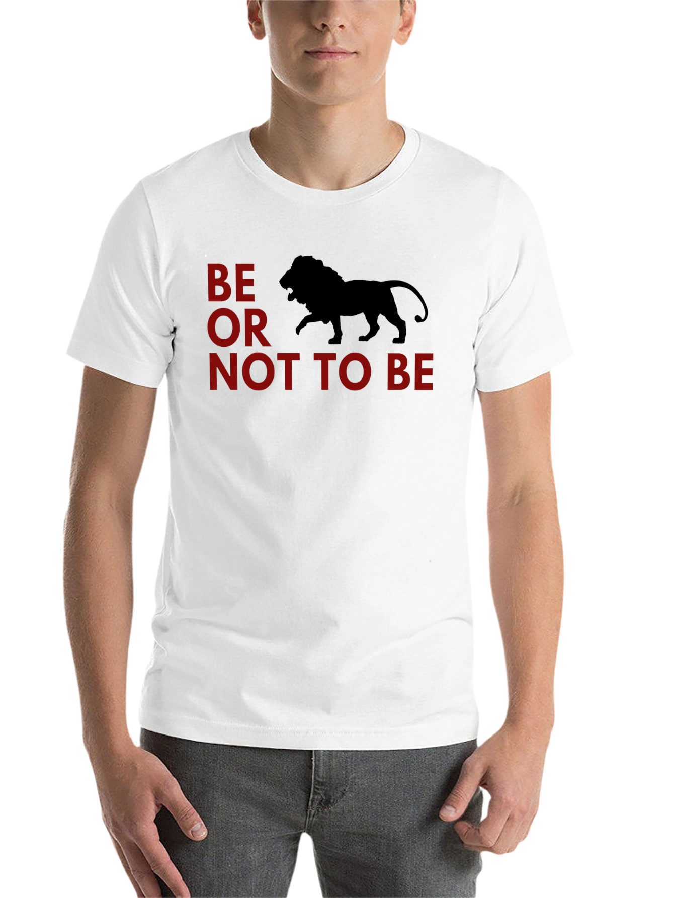Black Be A Lion T-Shirt: Motivational Graphic Tee view 14