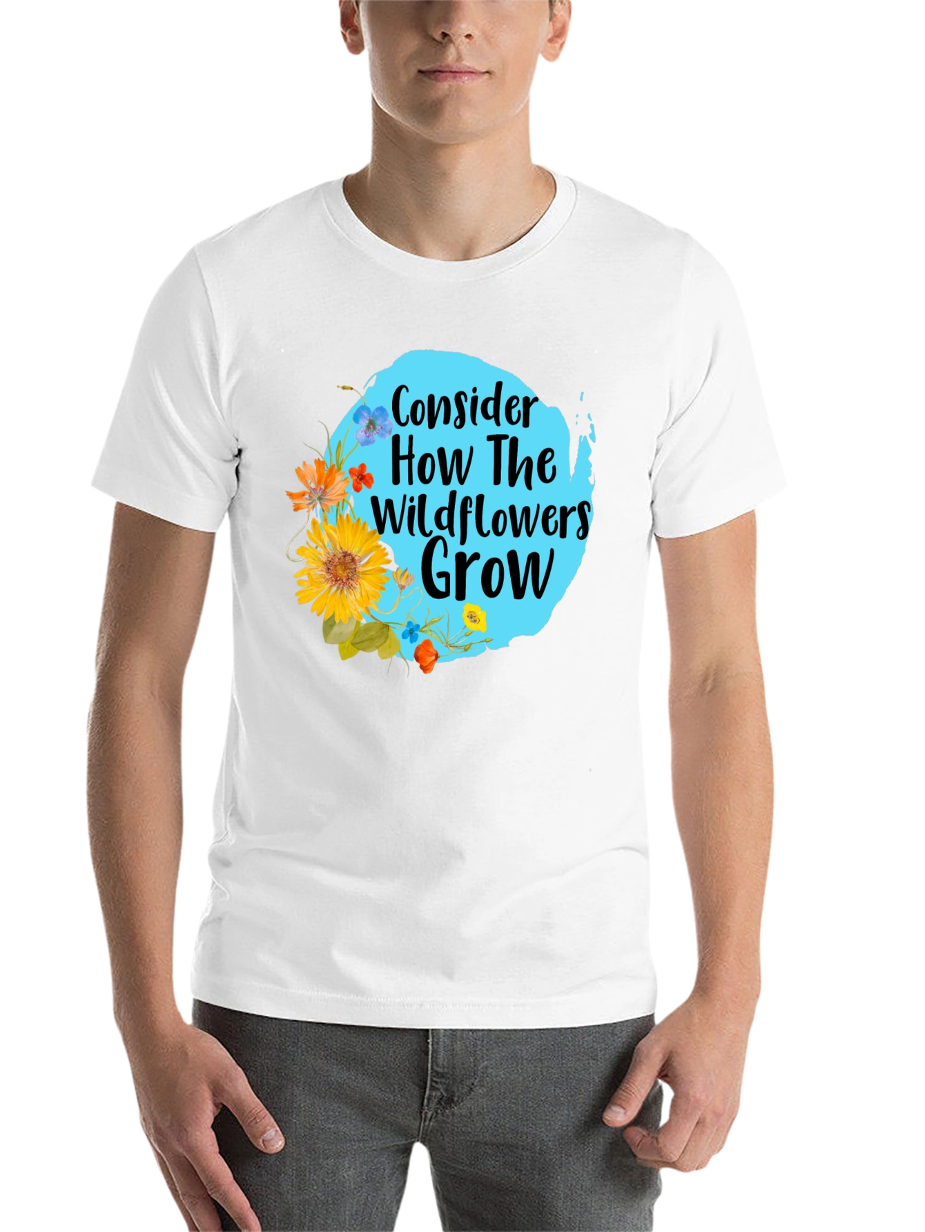 Black Wildflower Graphic Tee - Consider How They Grow view 14