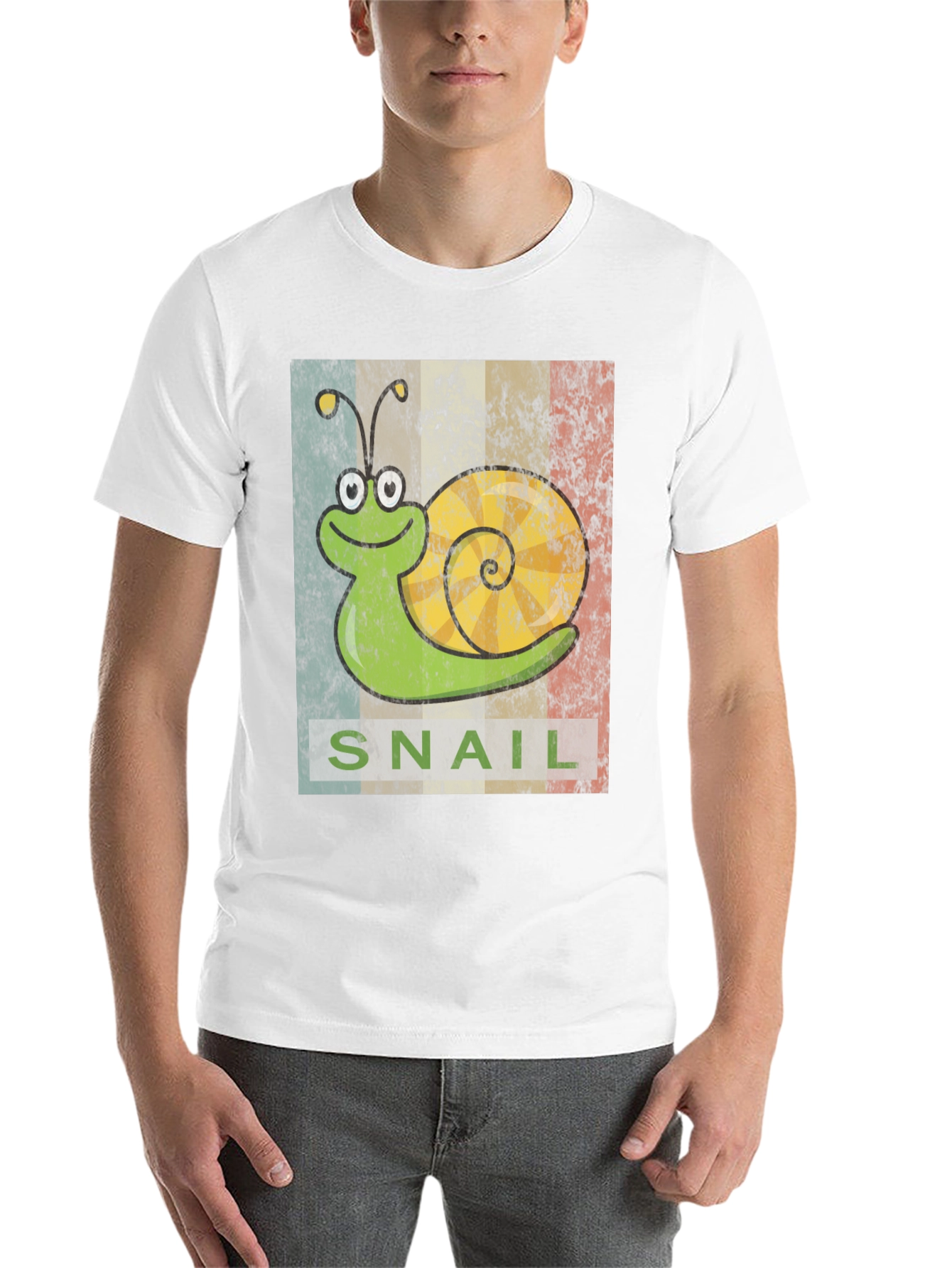 Black Retro Snail Graphic T-Shirt - Soft Cotton Blend view 14
