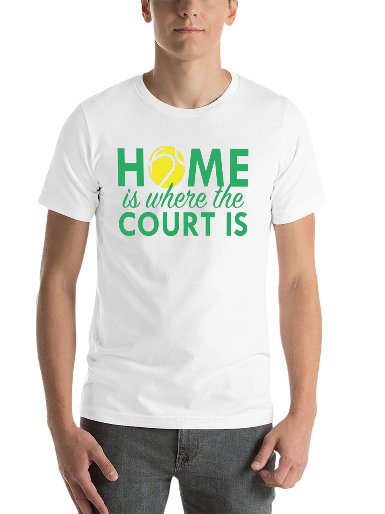 Black Tennis Lover T-Shirt: Home is Where the Court Is view 14