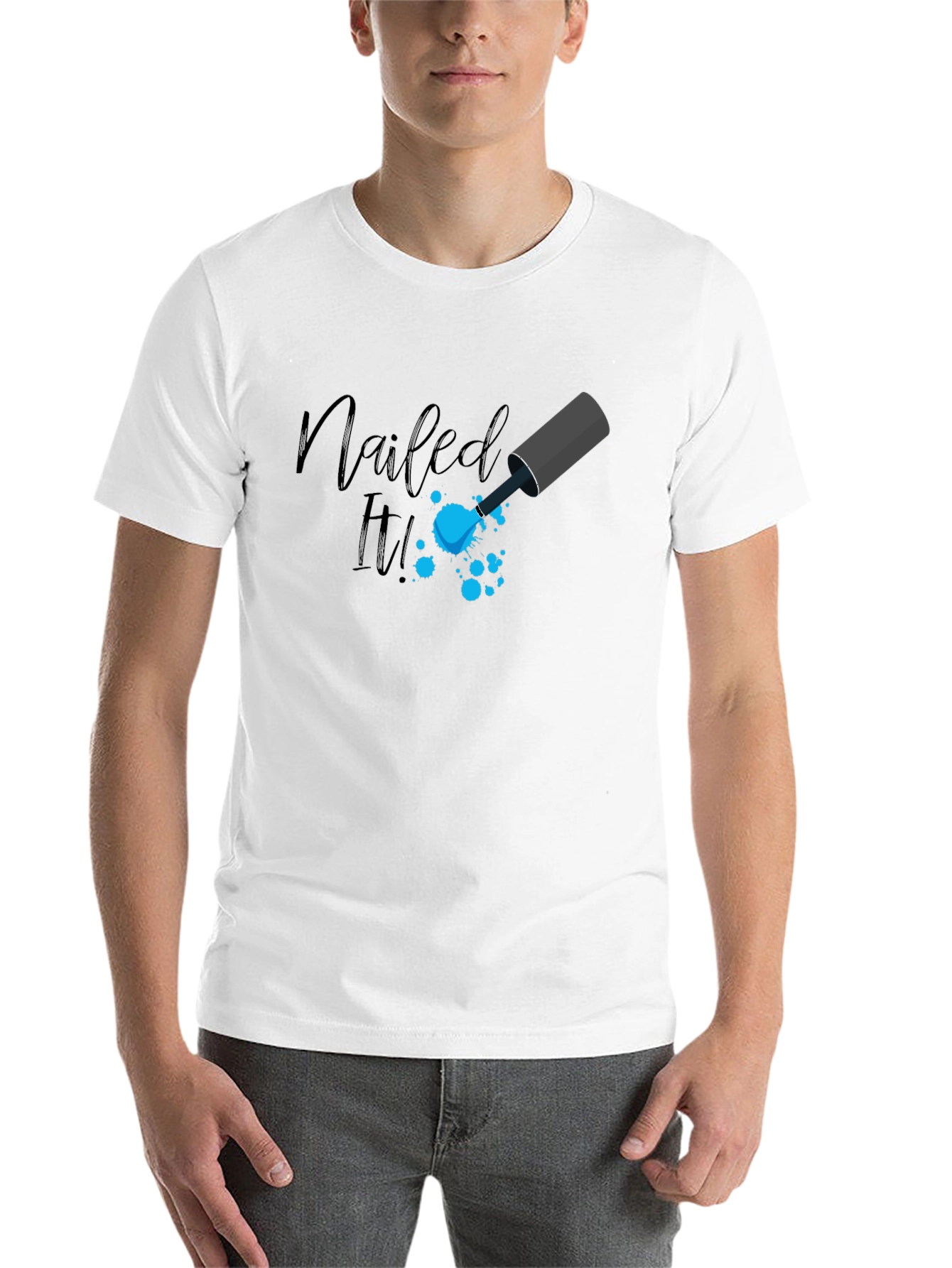 Black Nailed It! Graphic Print Tee - Trendy Design view 14