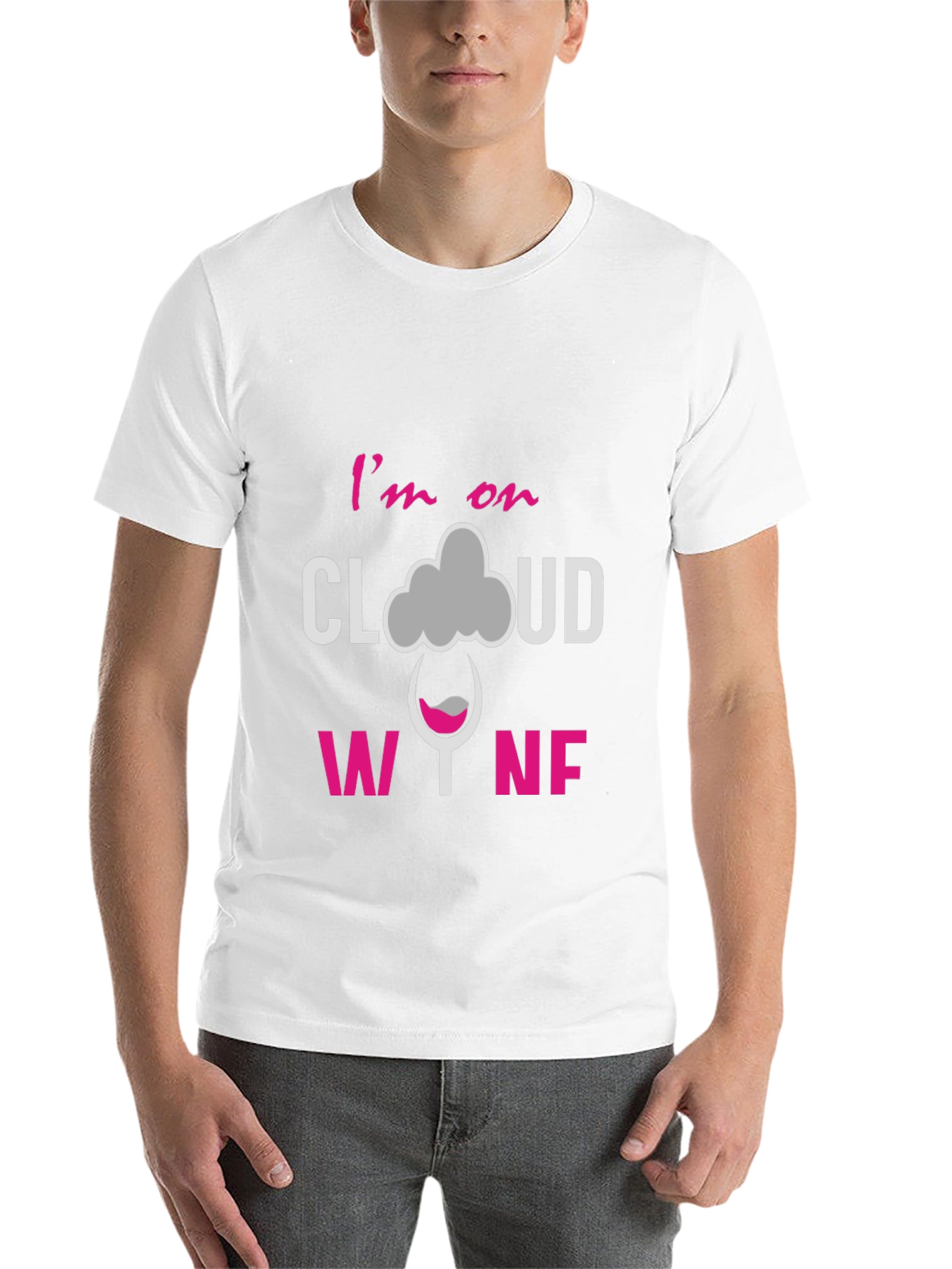 Black I'm on Cloud Wine Graphic T-Shirt view 14