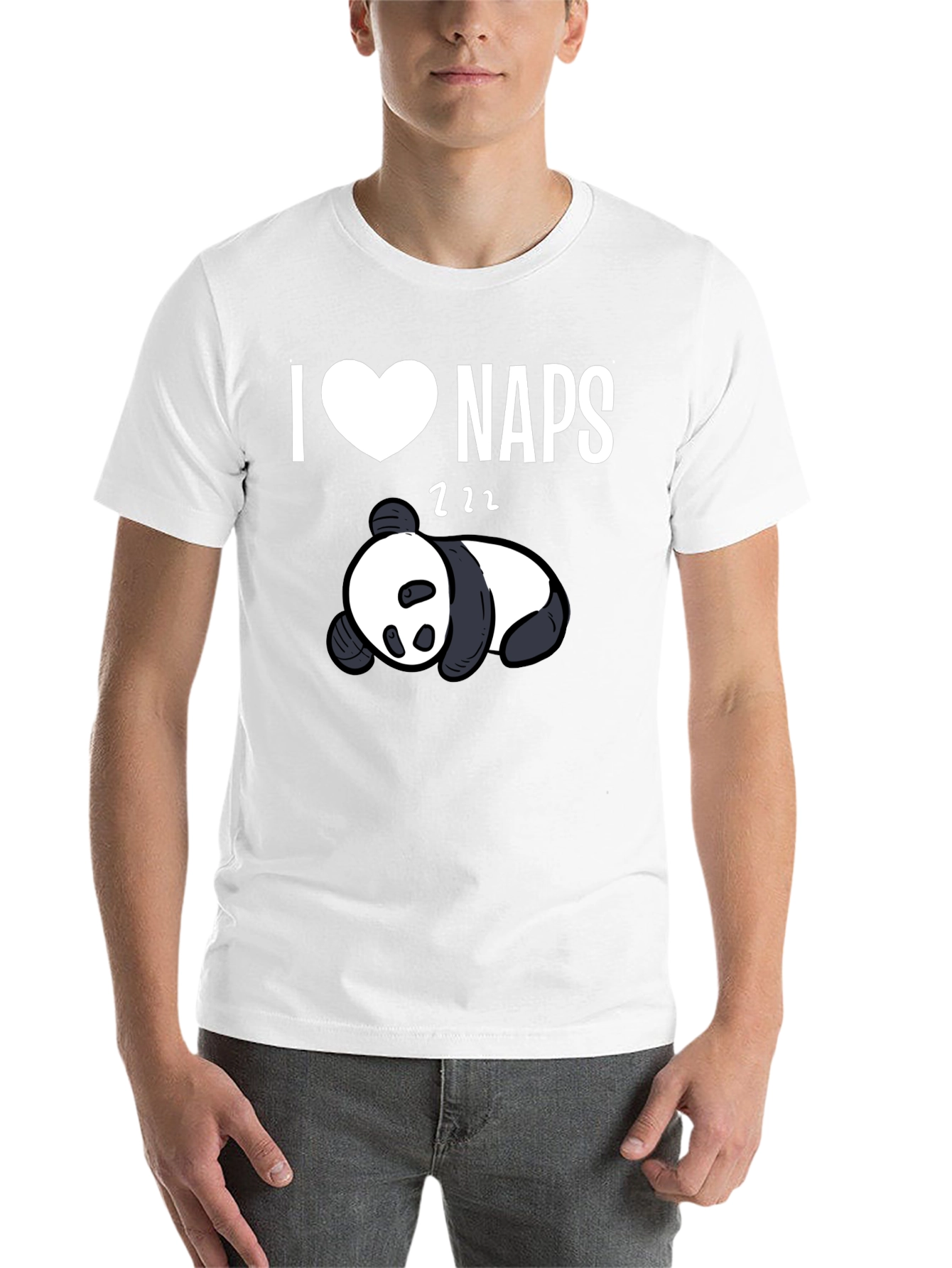 Black I Heart Naps Panda Black T-Shirt view 14