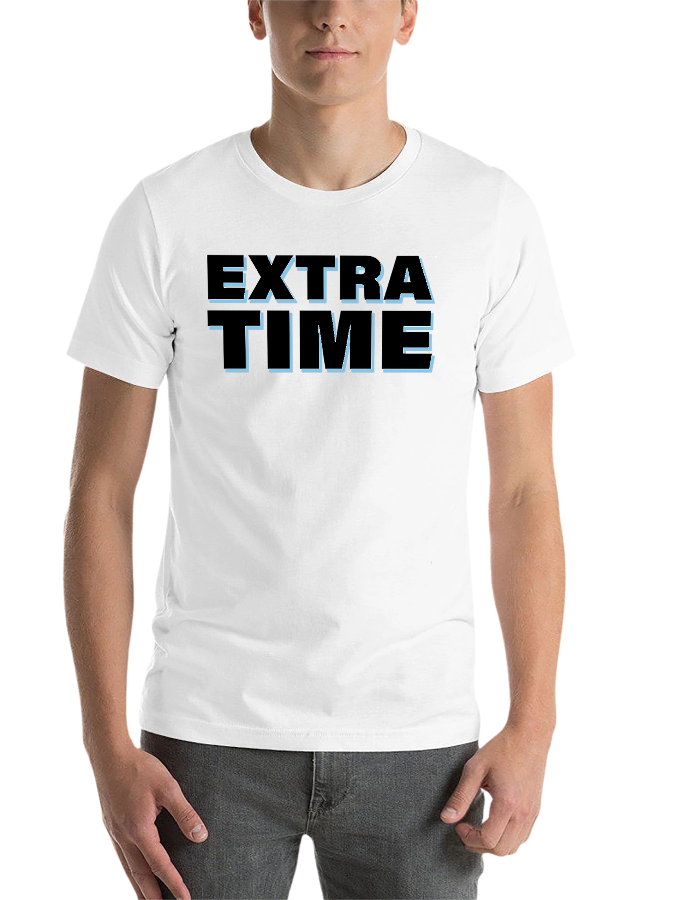 Black Extra Time Graphic T-Shirt - Black Casual Tee view 14