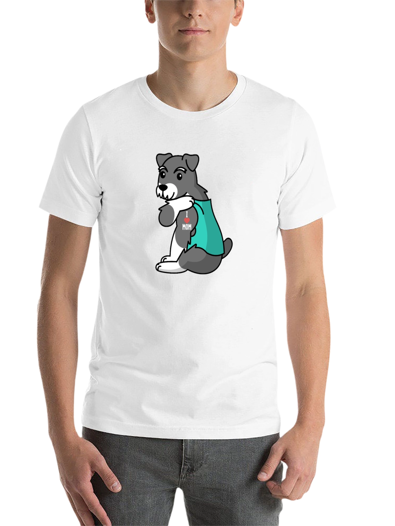 Dog 'I heart Mom' Graphic Tee - Black - 14