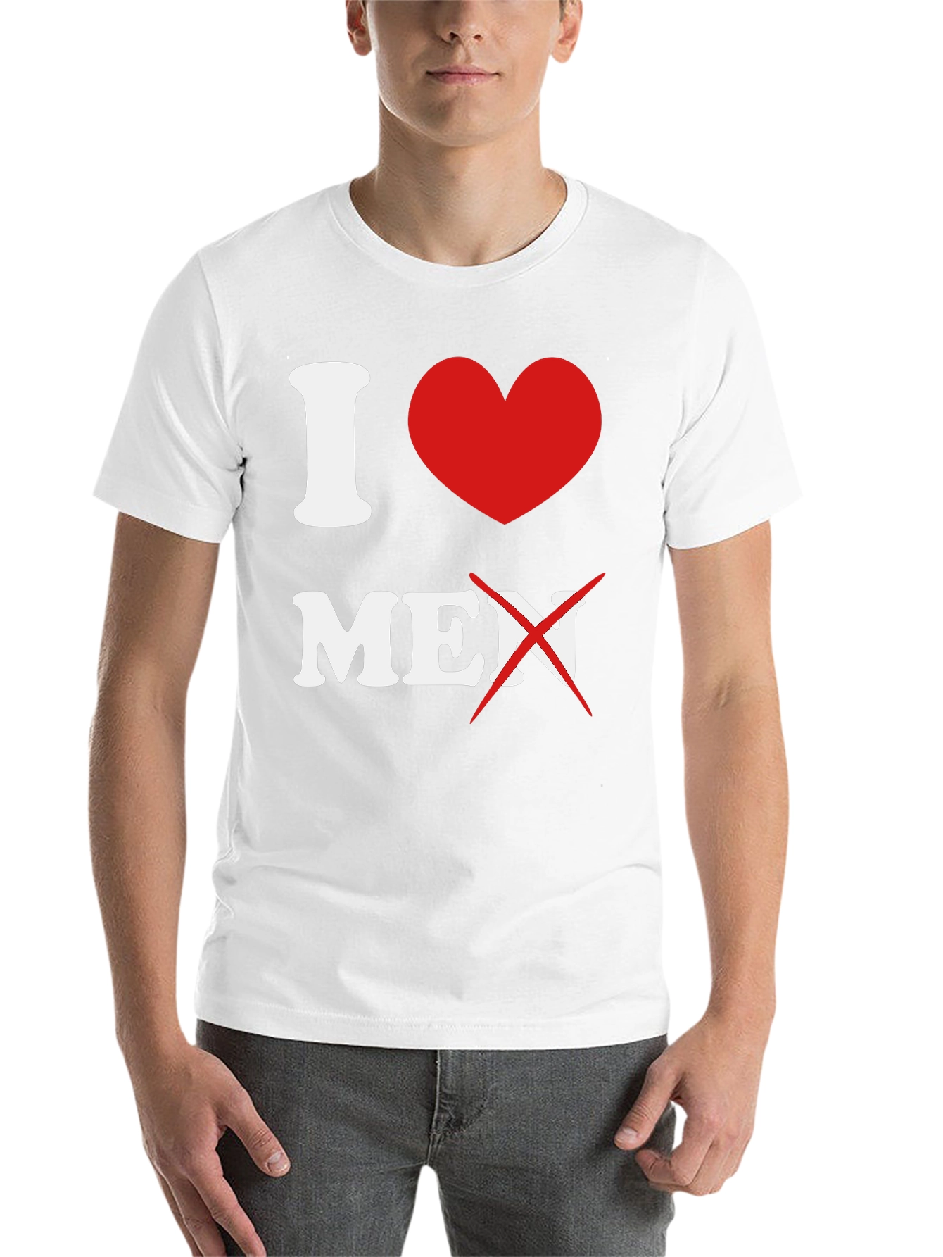 Black I Heart No Men Graphic T-Shirt view 14
