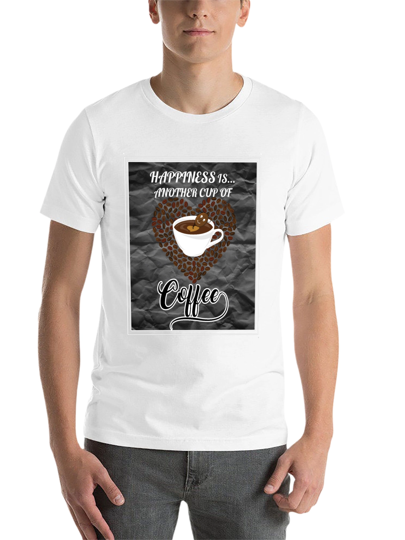 Black Happiness is Coffee Black T-Shirt view 14