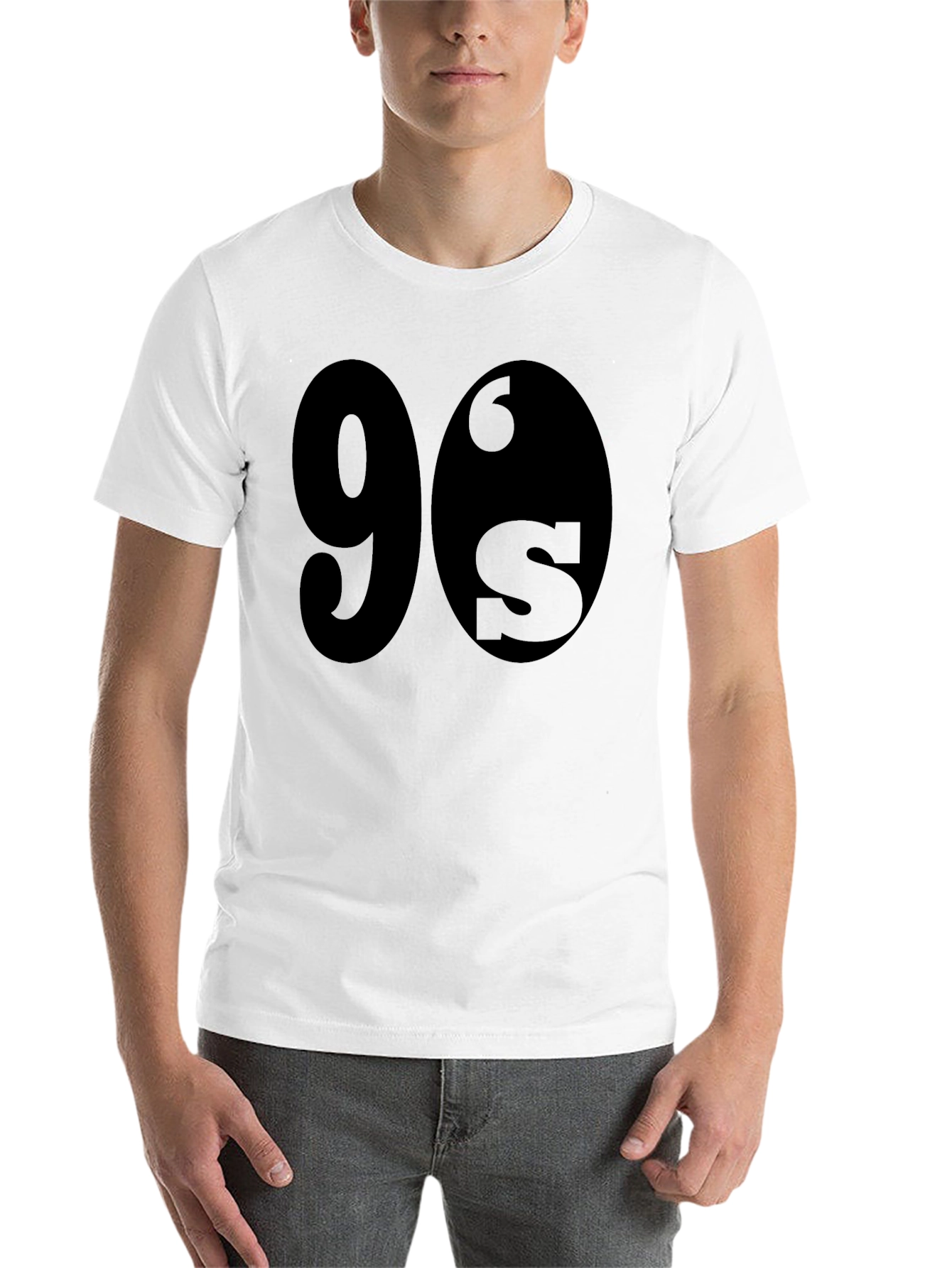 Black 90's Style Black Crewneck T-Shirt view 14