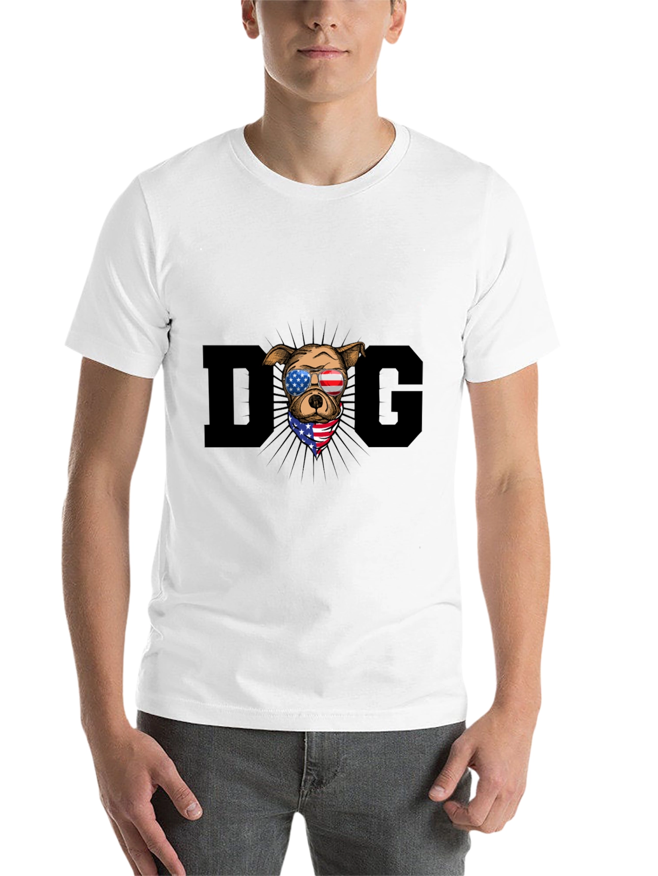 Black Patriotic Dog T-Shirt view 14