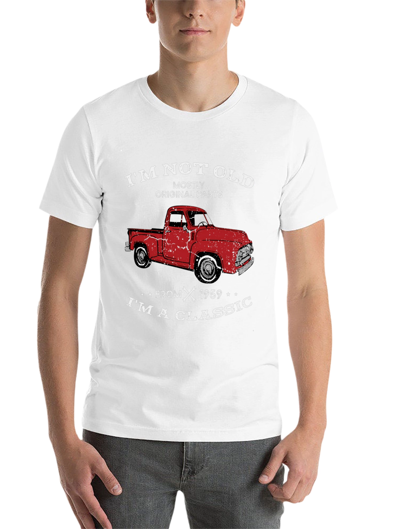 Black I'm Not Old Classic Truck Graphic Tee view 14