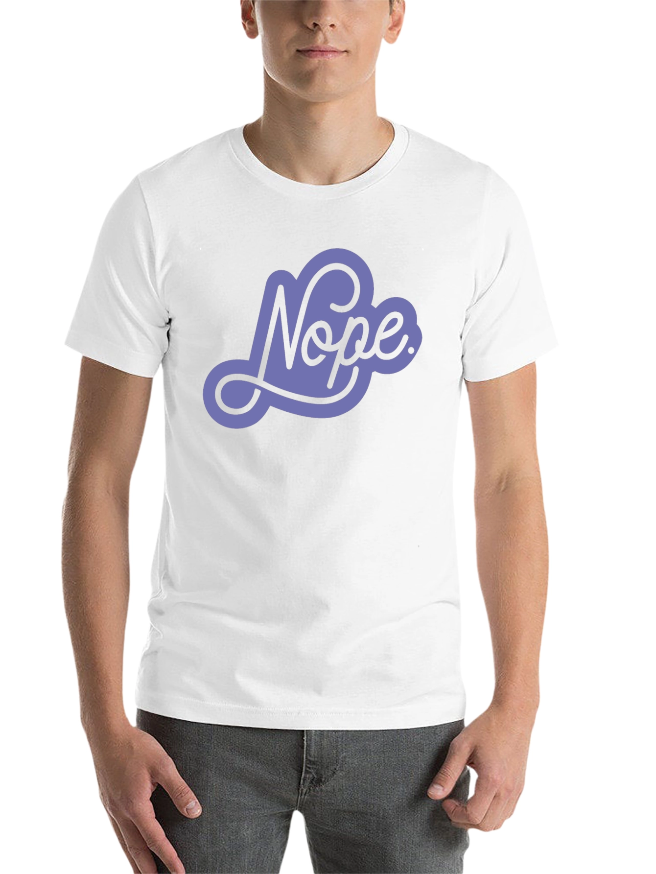 Black Nope Graphic Tee - Cool Casual T-Shirt view 14