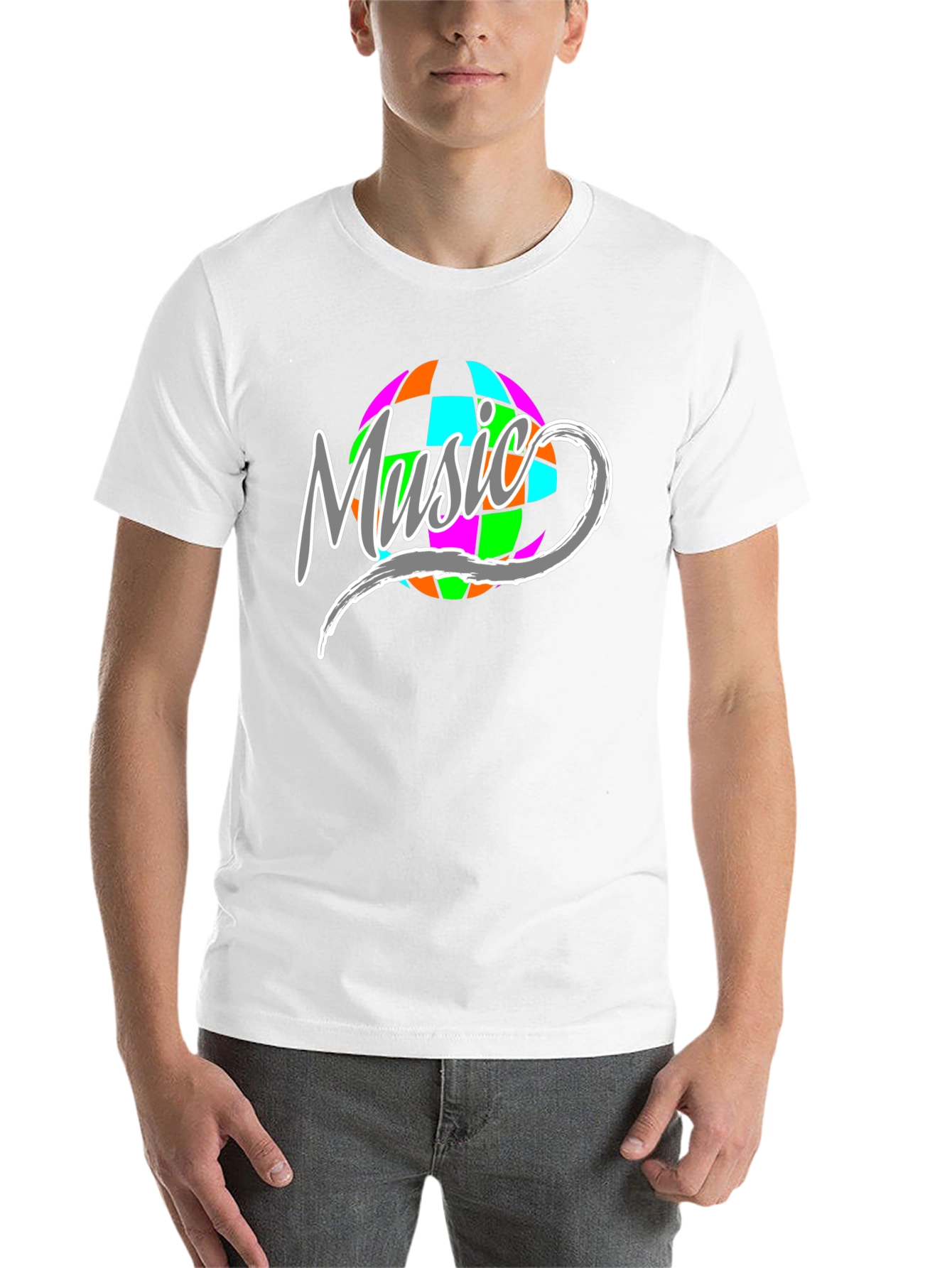 Black Music Disco Ball Graphic T-Shirt view 14