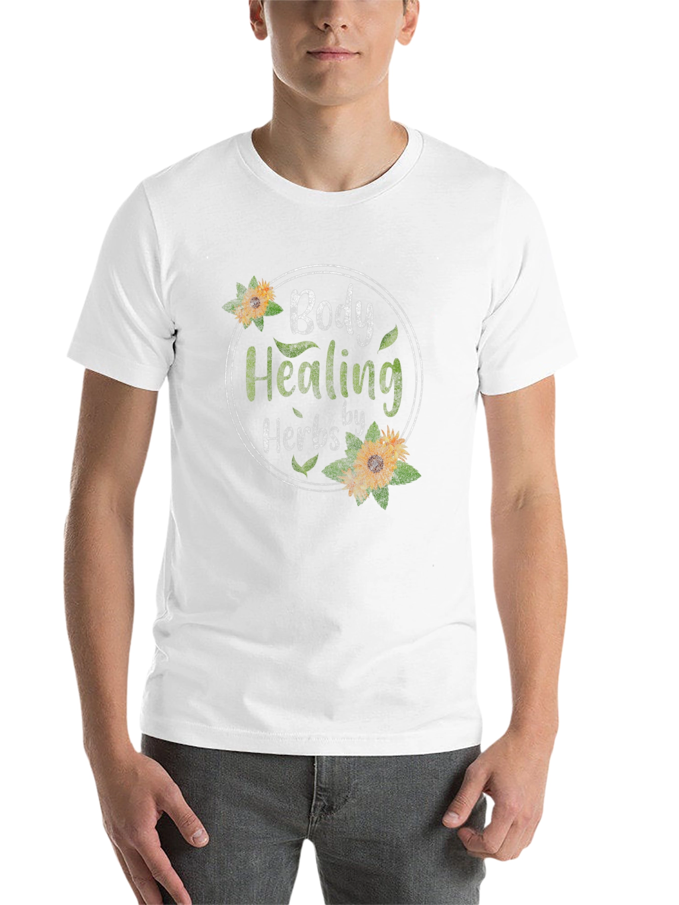 Black Body Healing Herbs Graphic T-Shirt - Black view 14