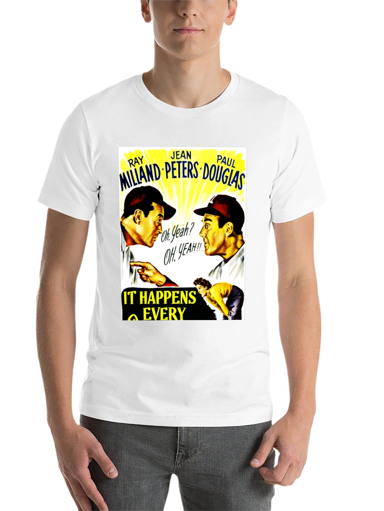 Black It Happens Every Spring Movie Poster T-Shirt view 14