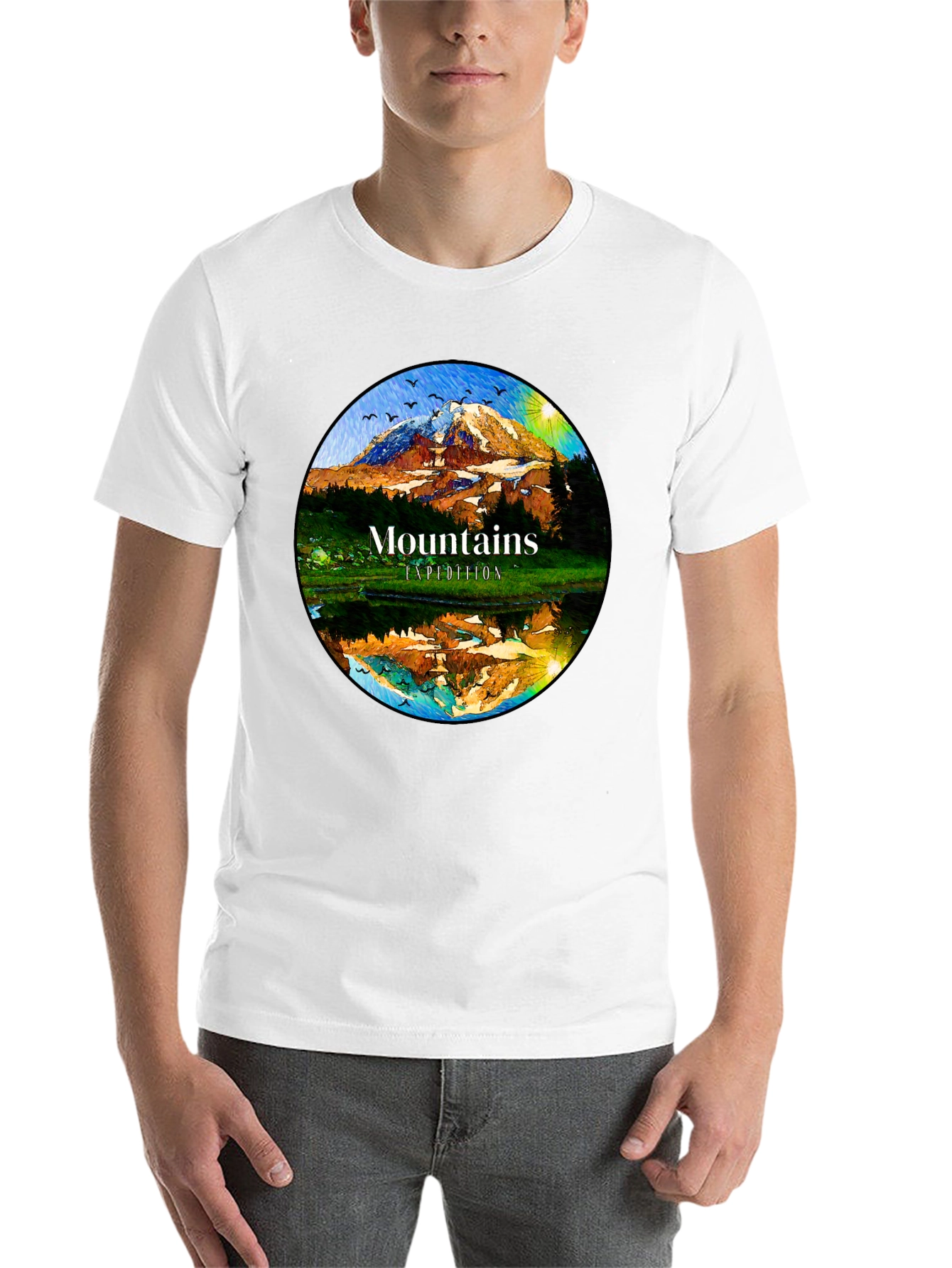 Black Mountains Expedition Graphic Tee - Black Cotton Blend view 14