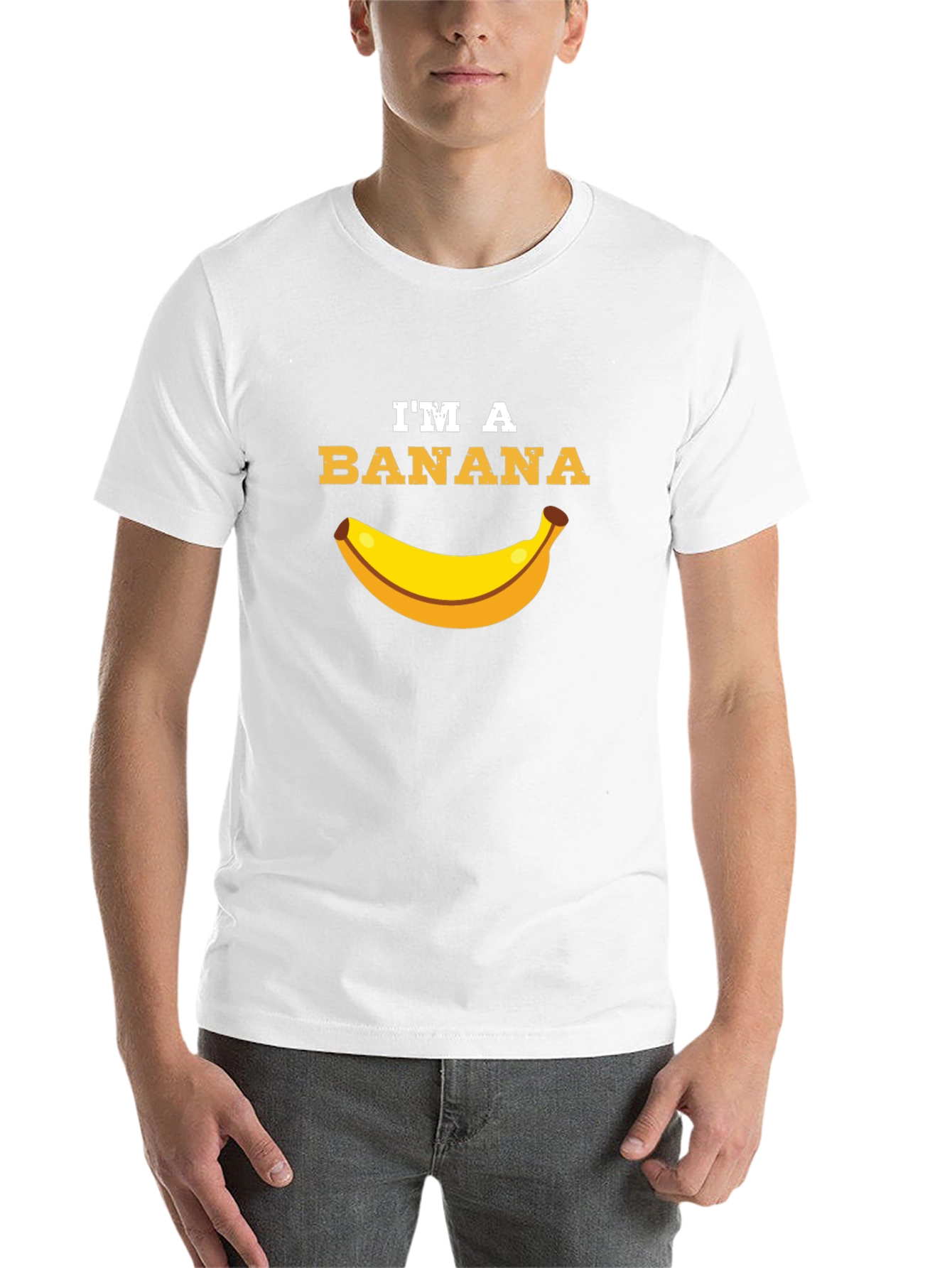Black I'm a Banana Funny Graphic T-Shirt view 14