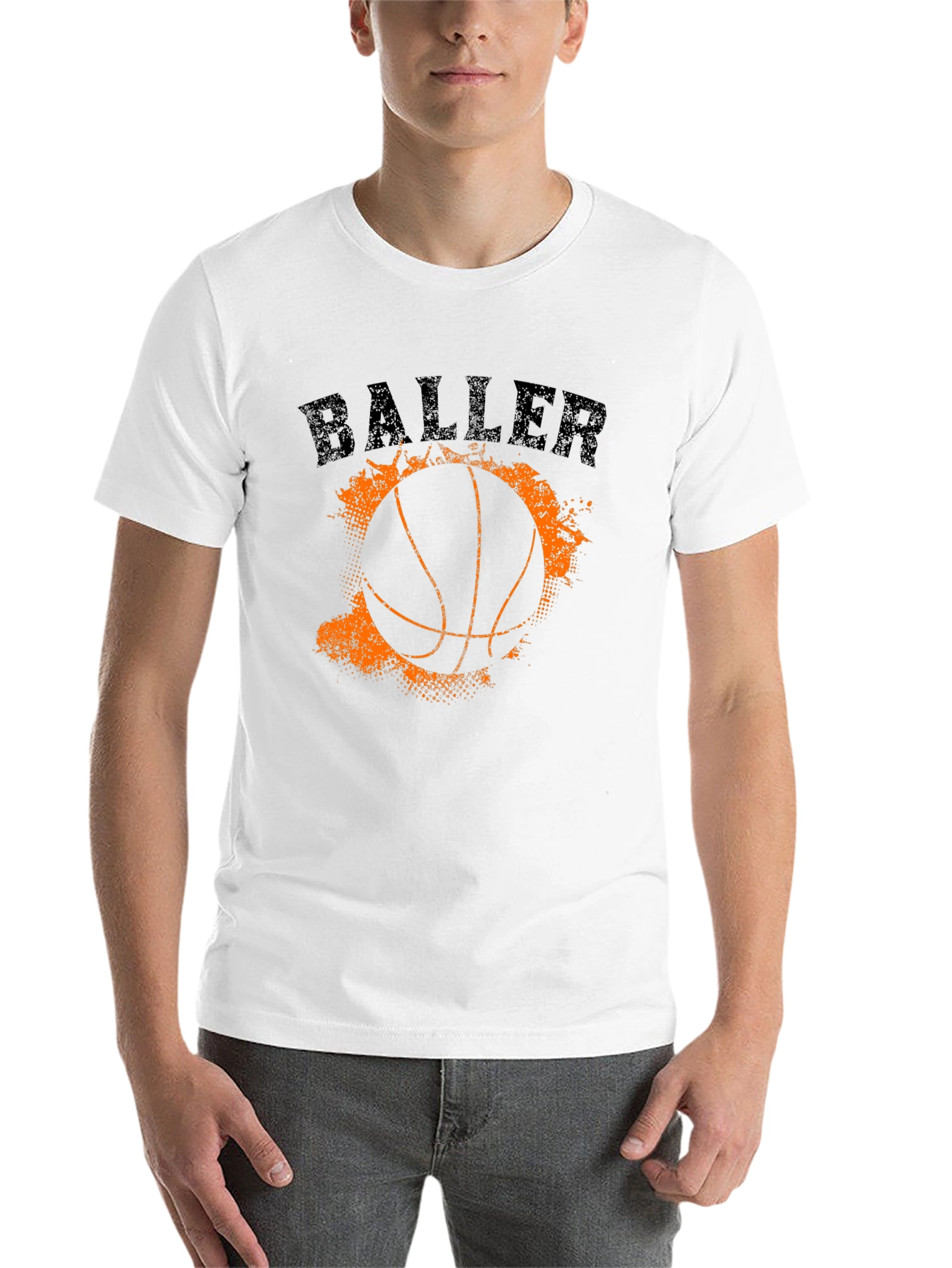 Black Baller Graphic Tee - Basketball T-Shirt view 14