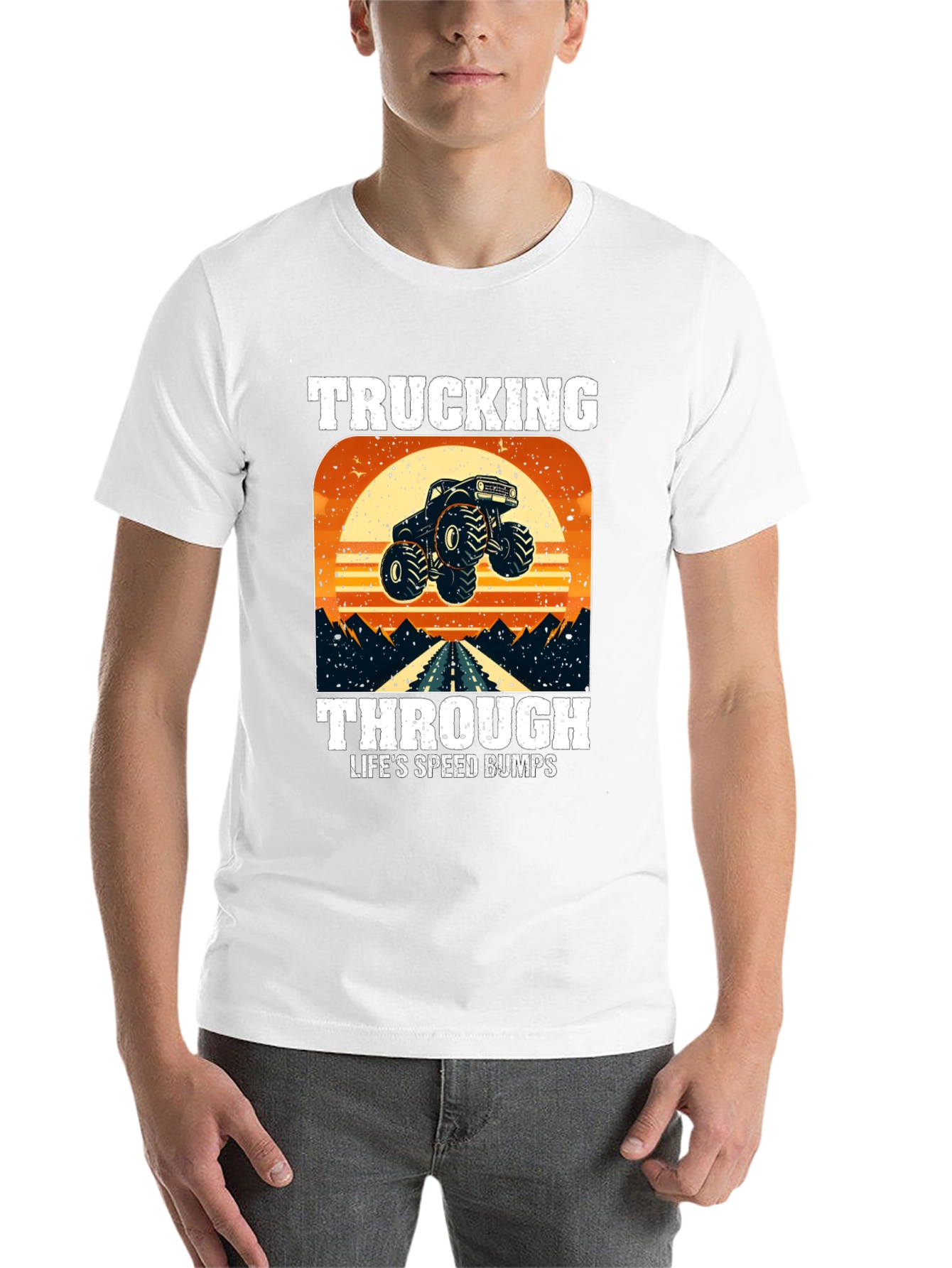 Black Trucking Through Life T-Shirt view 14