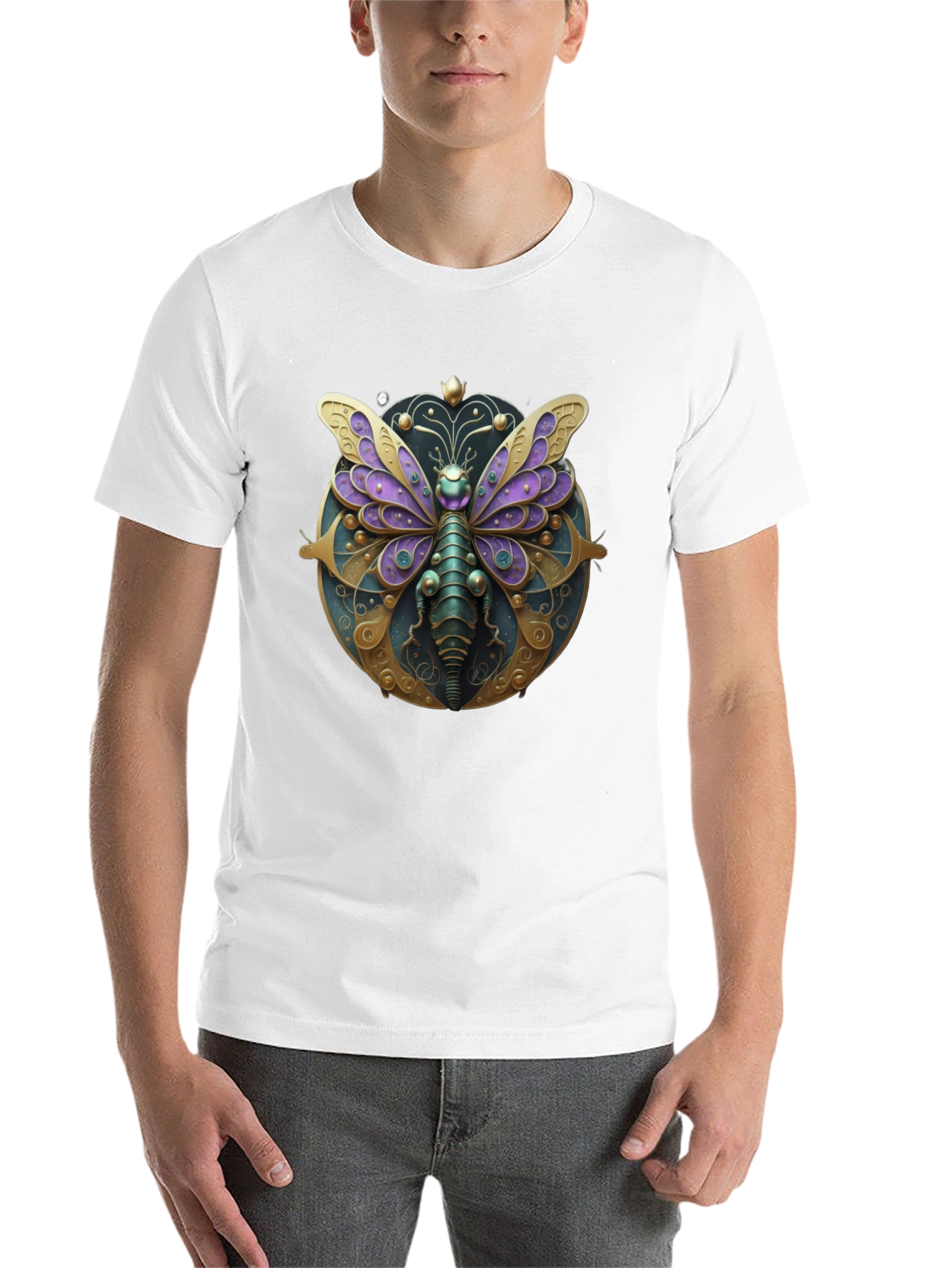 Black Steampunk Butterfly T-Shirt view 14