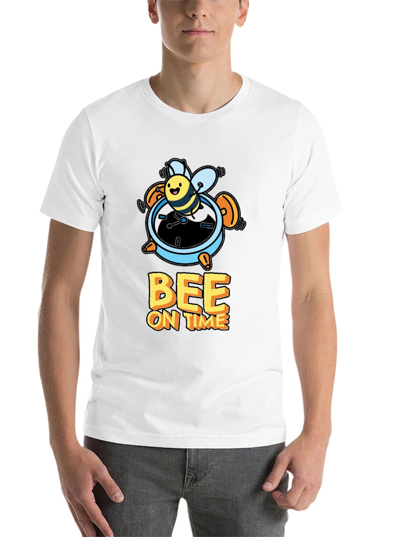 Black Bee On Time Black Graphic T-Shirt view 14