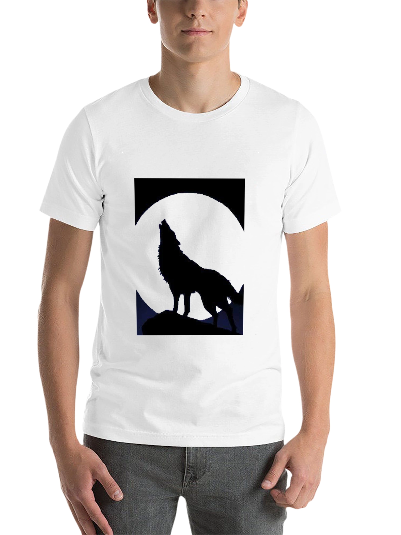Black Wolf Moon Graphic Tee - Black view 14
