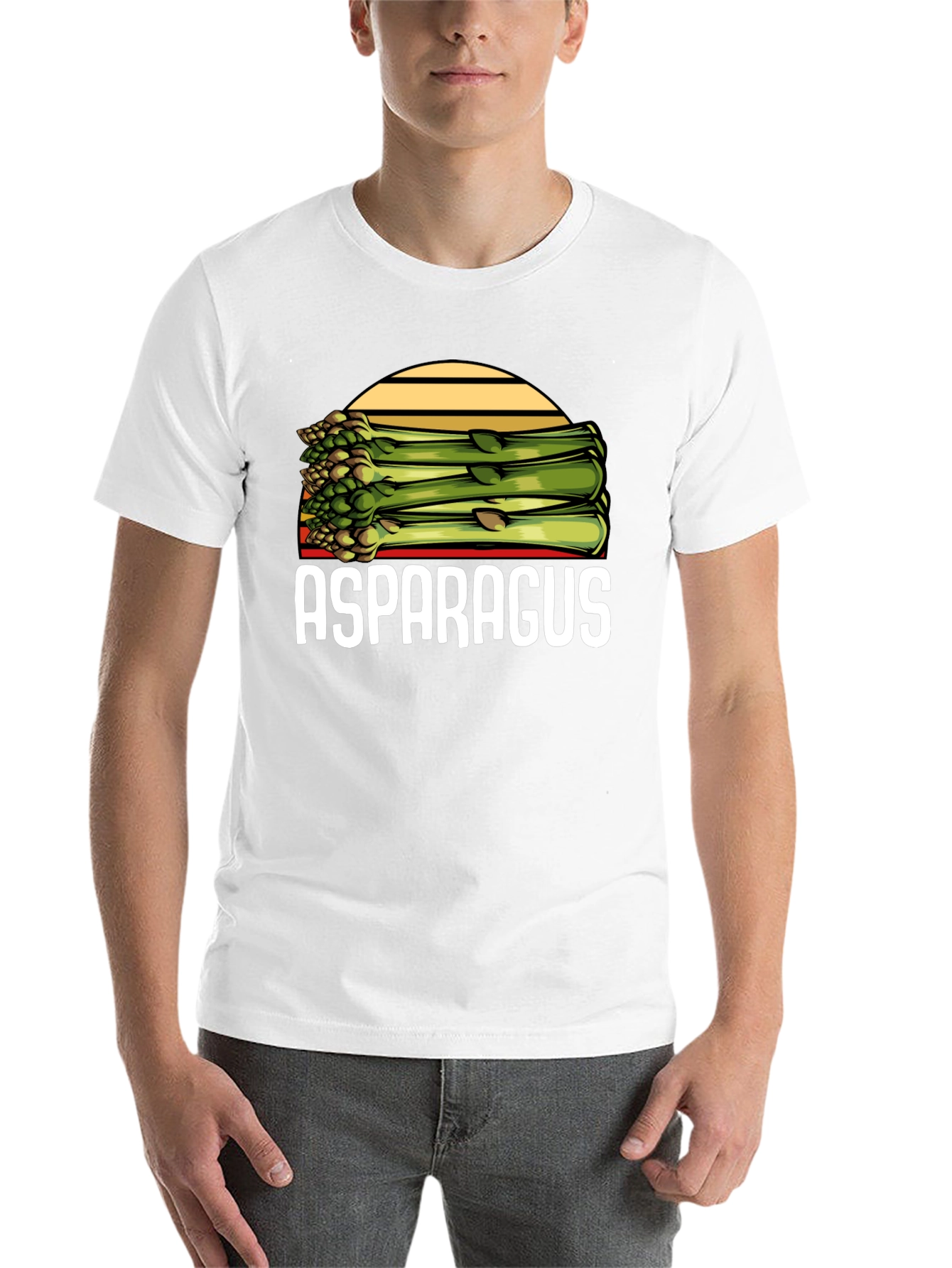 Black Asparagus Graphic Tee - Funny Foodie T-Shirt view 14