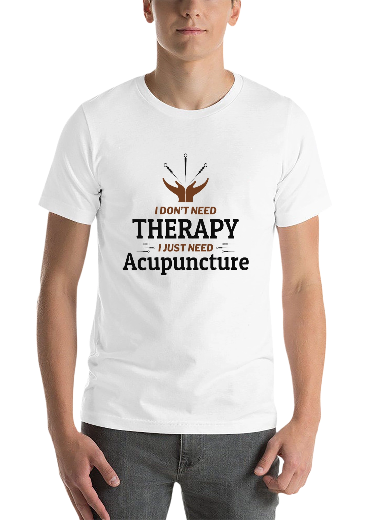 Black Acupuncture Therapy Funny T-Shirt - Unisex view 14