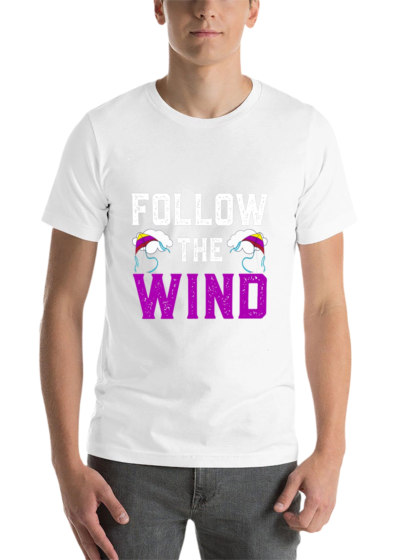 Black Follow the Wind Graphic T-Shirt - Black view 14