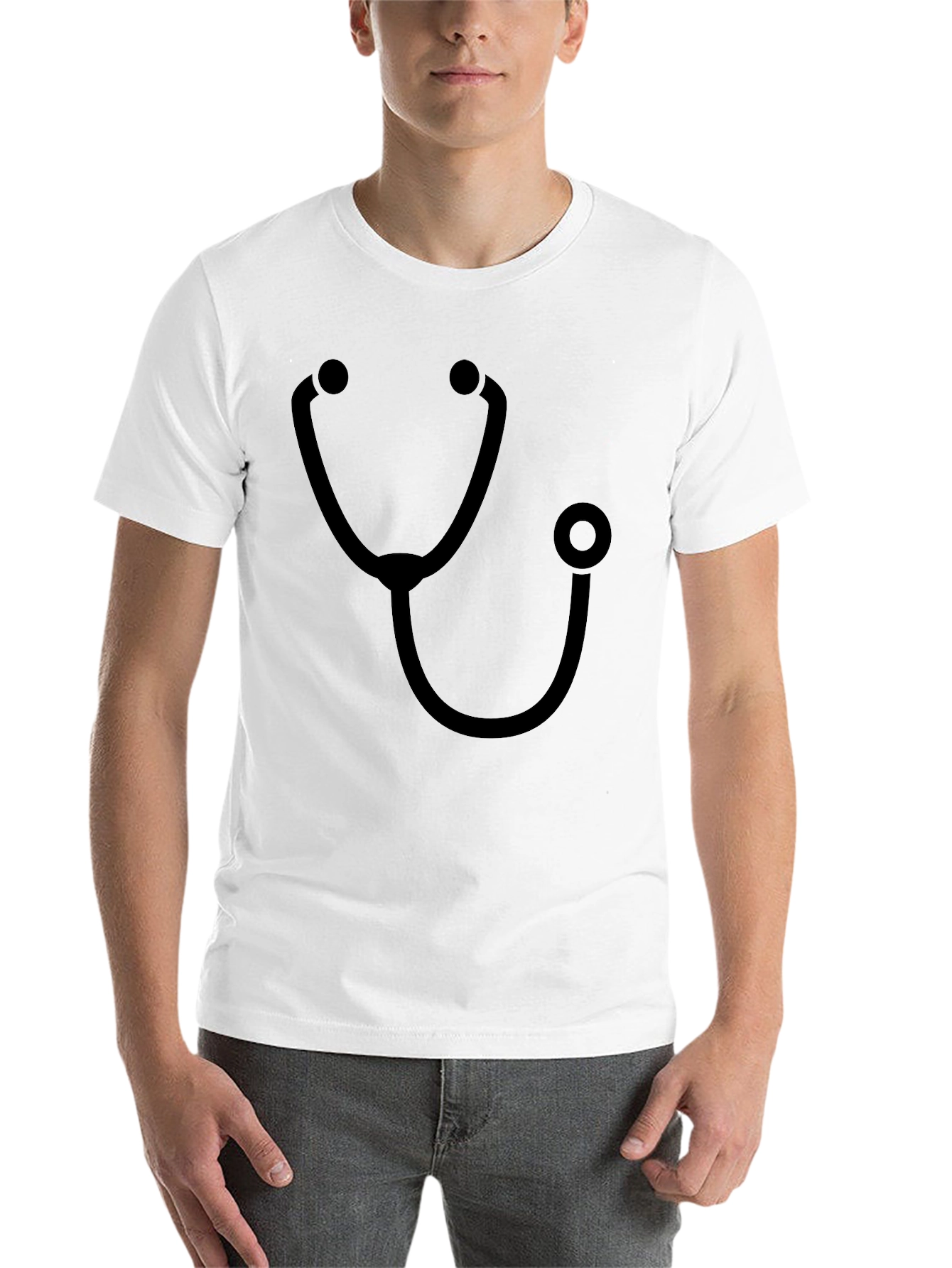 Black Stethoscope Graphic T-Shirt - Medical Professional Tee view 14