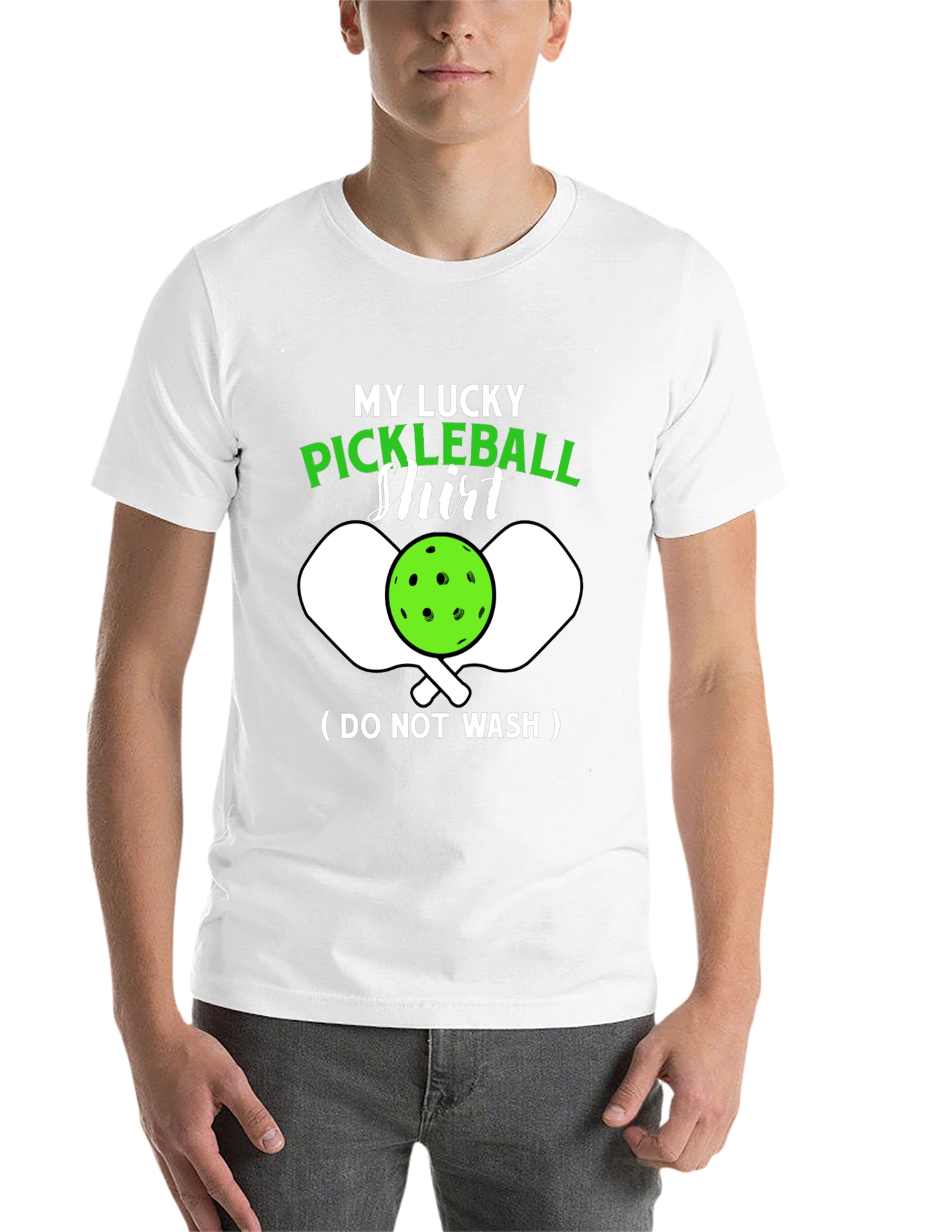 Black My Lucky Pickleball Shirt - Funny Novelty Tee view 14