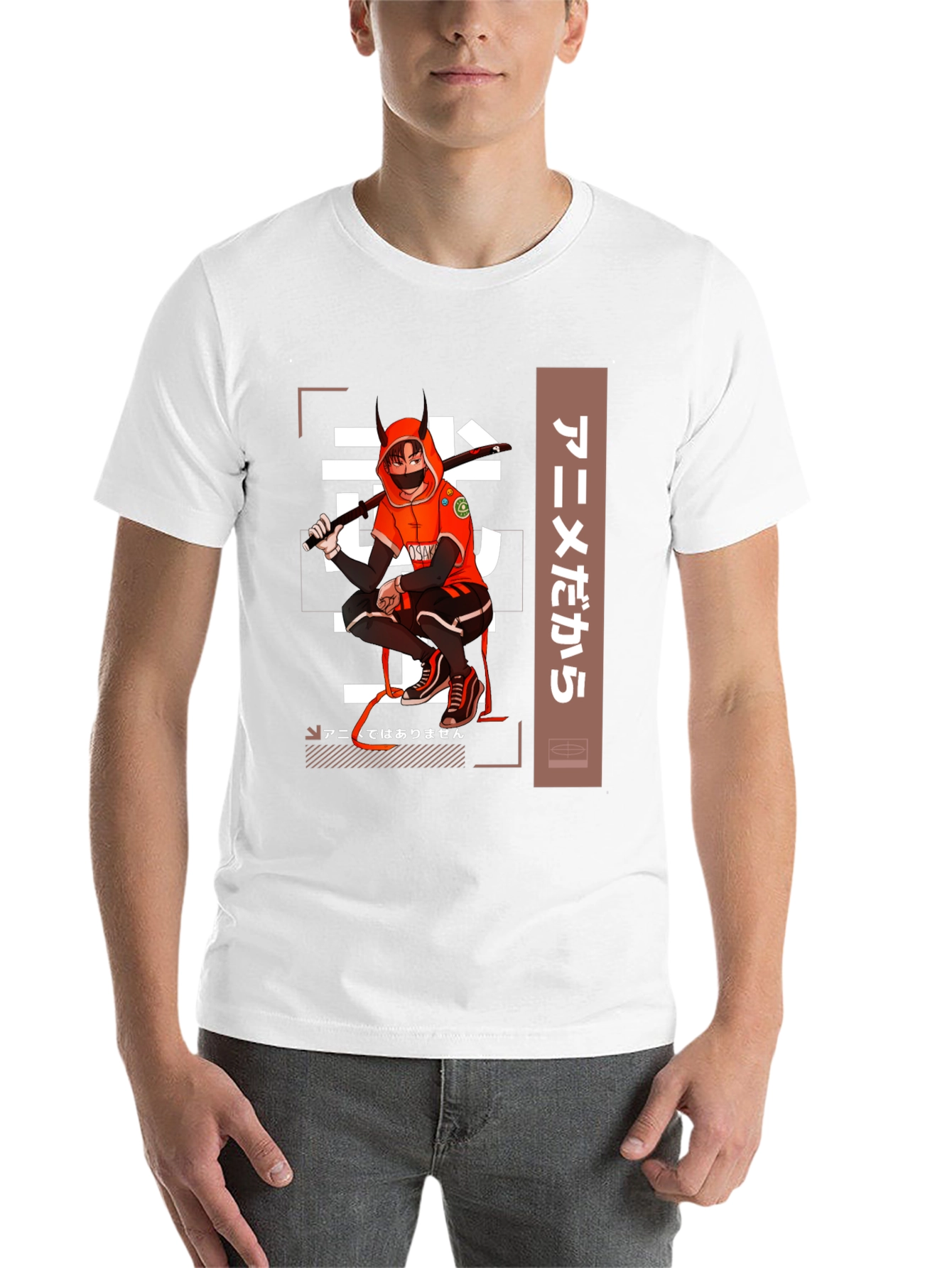 Black Anime-Inspired Black Graphic T-Shirt view 14