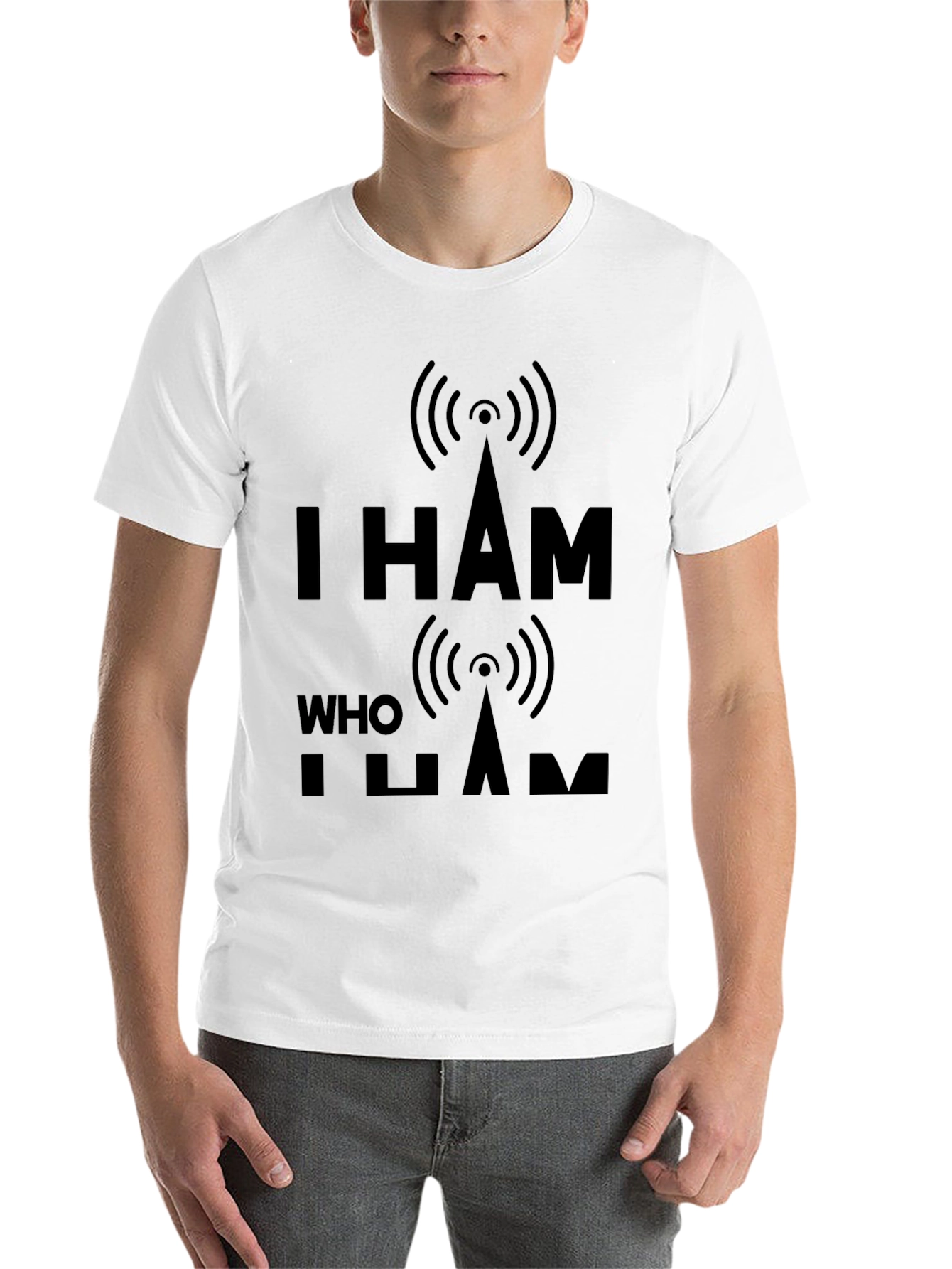 Black I Ham Who I Ham Black T-Shirt view 14