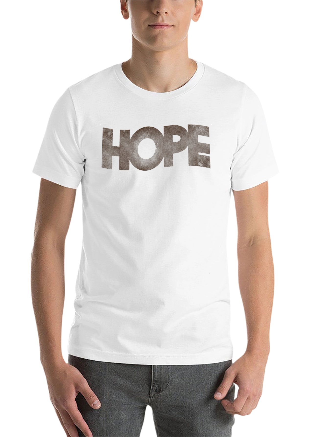 Black HOPE Graphic Print Crew Neck T-Shirt view 14