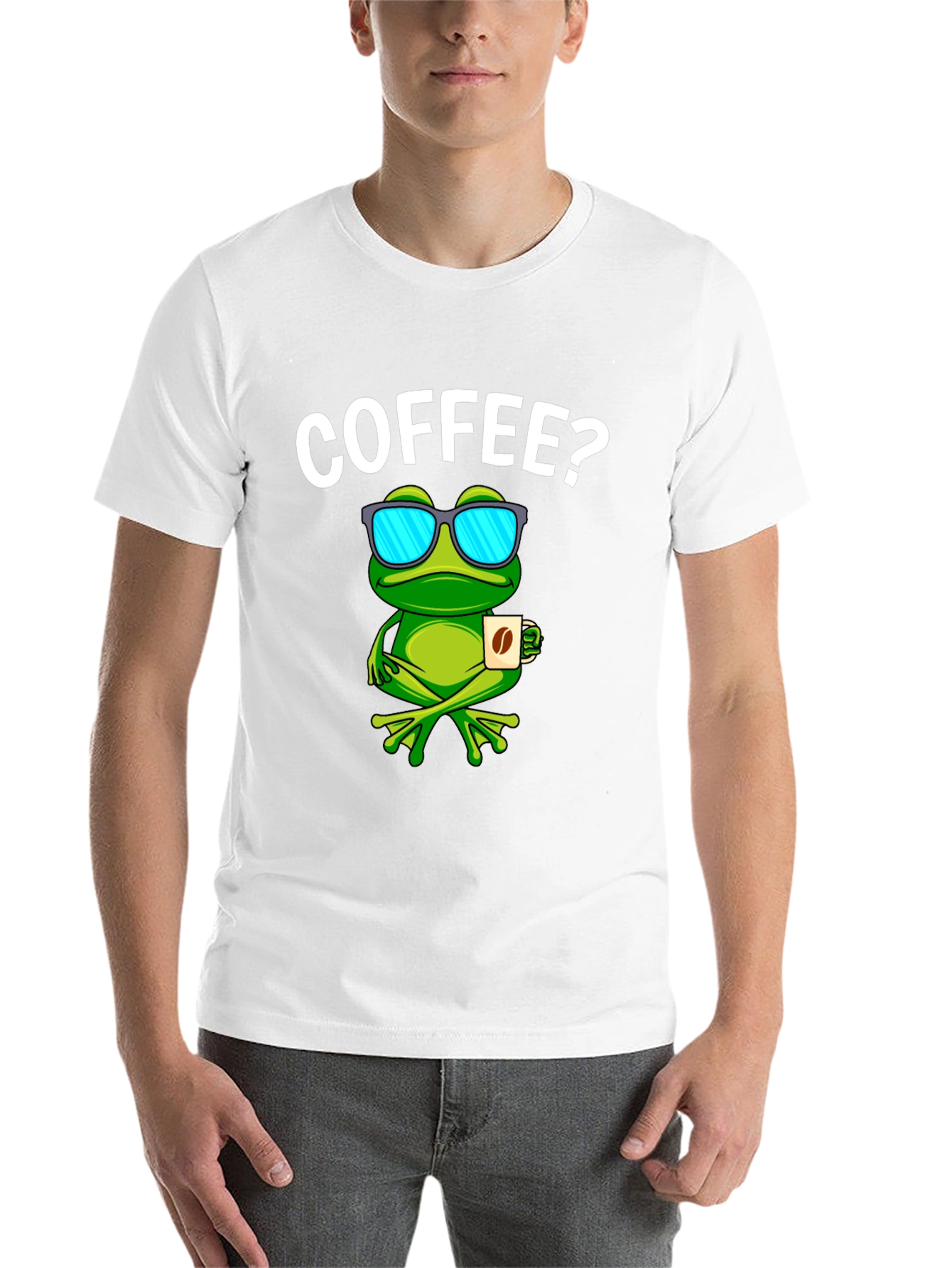 Black Coffee Frog T-Shirt - Funny Animal Graphic Tee view 14
