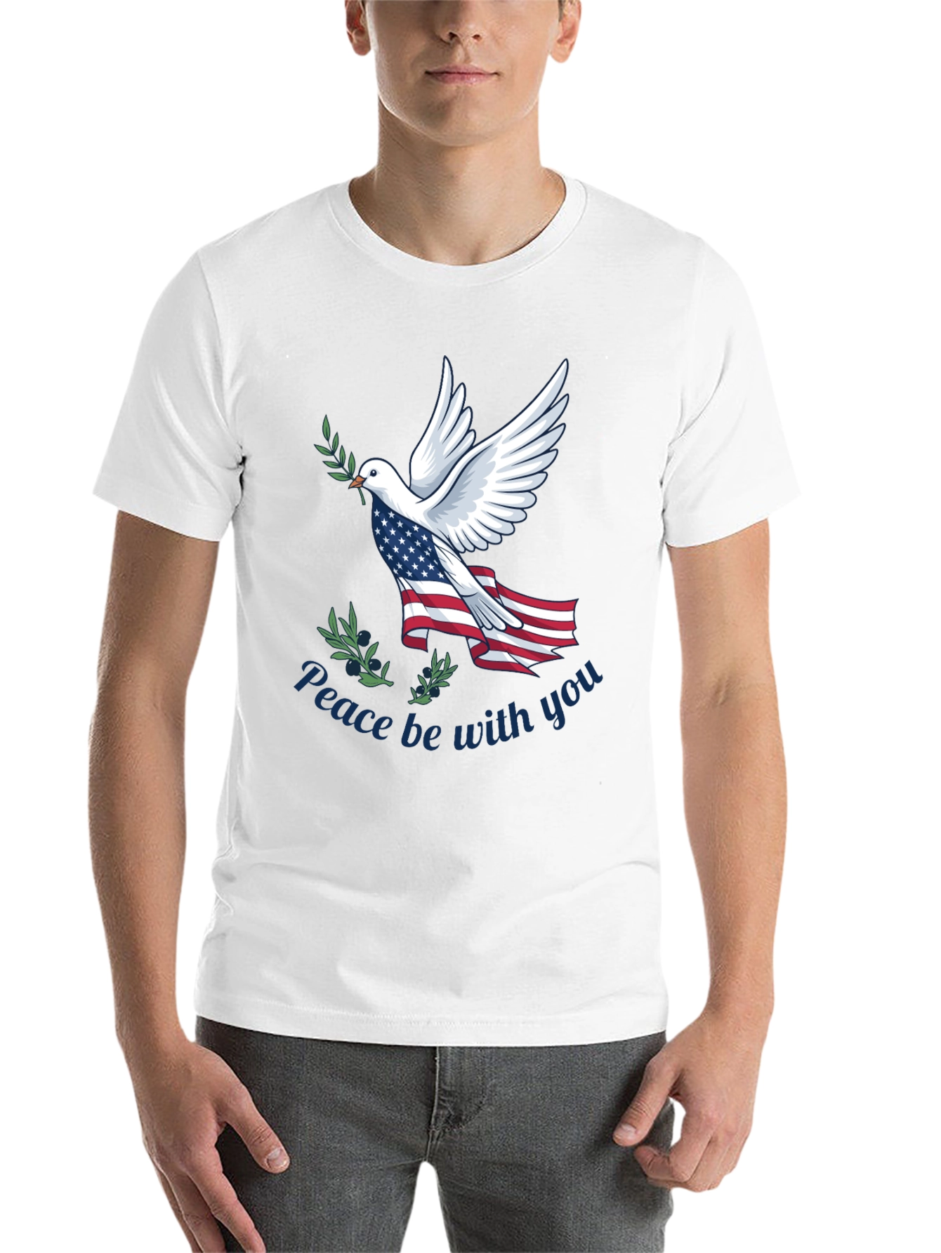 Black Peace Dove Patriotic T-Shirt view 14