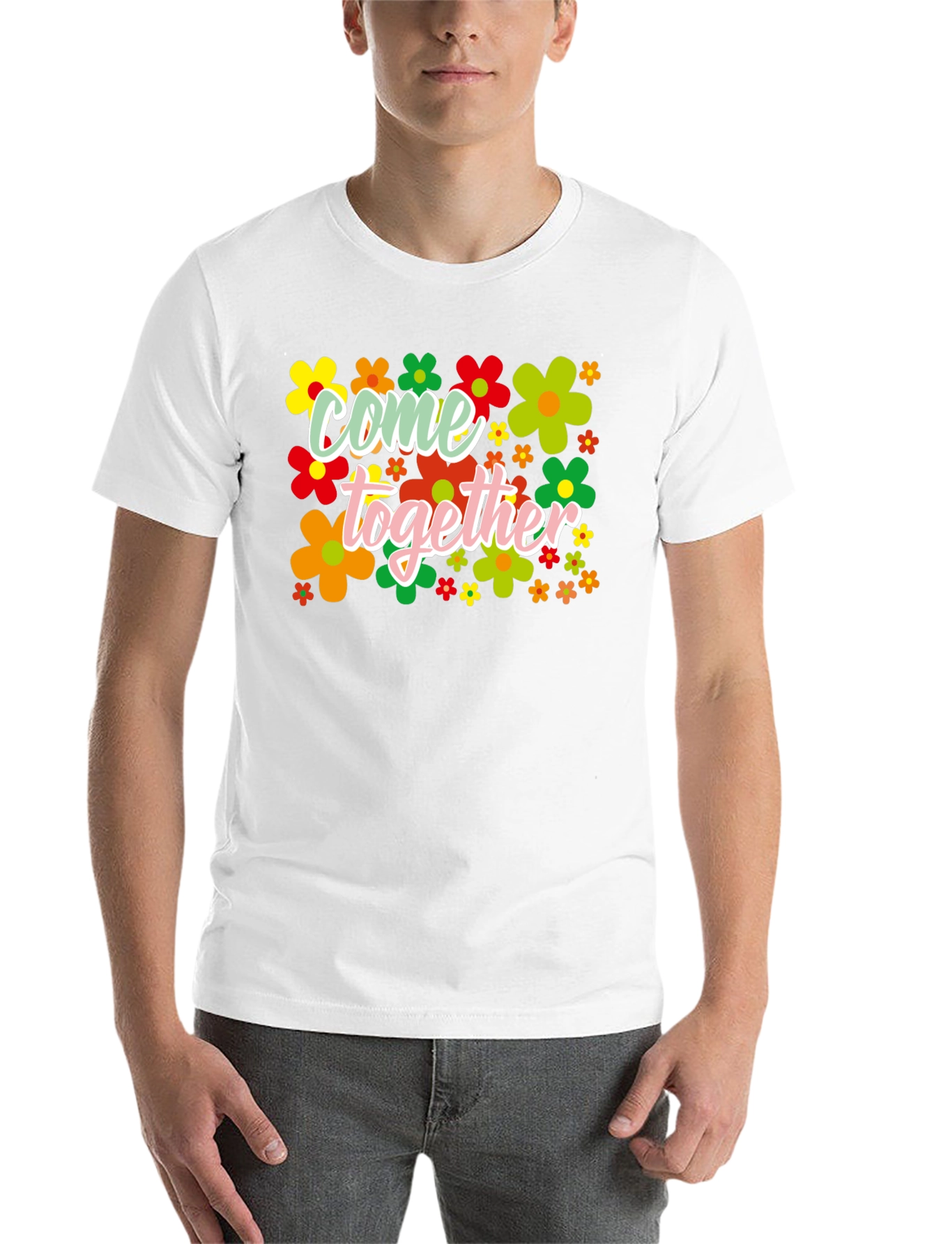 Black Come Together Flower T-Shirt view 14