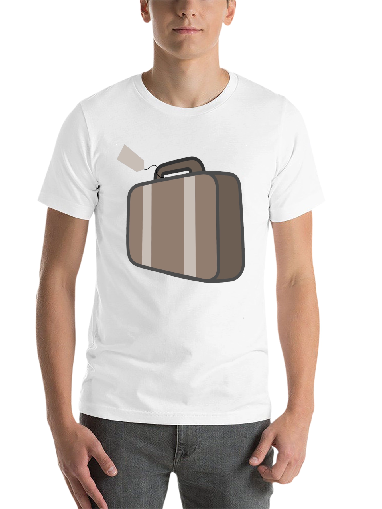 Black Suitcase Graphic Black T-Shirt Travel Ready view 14