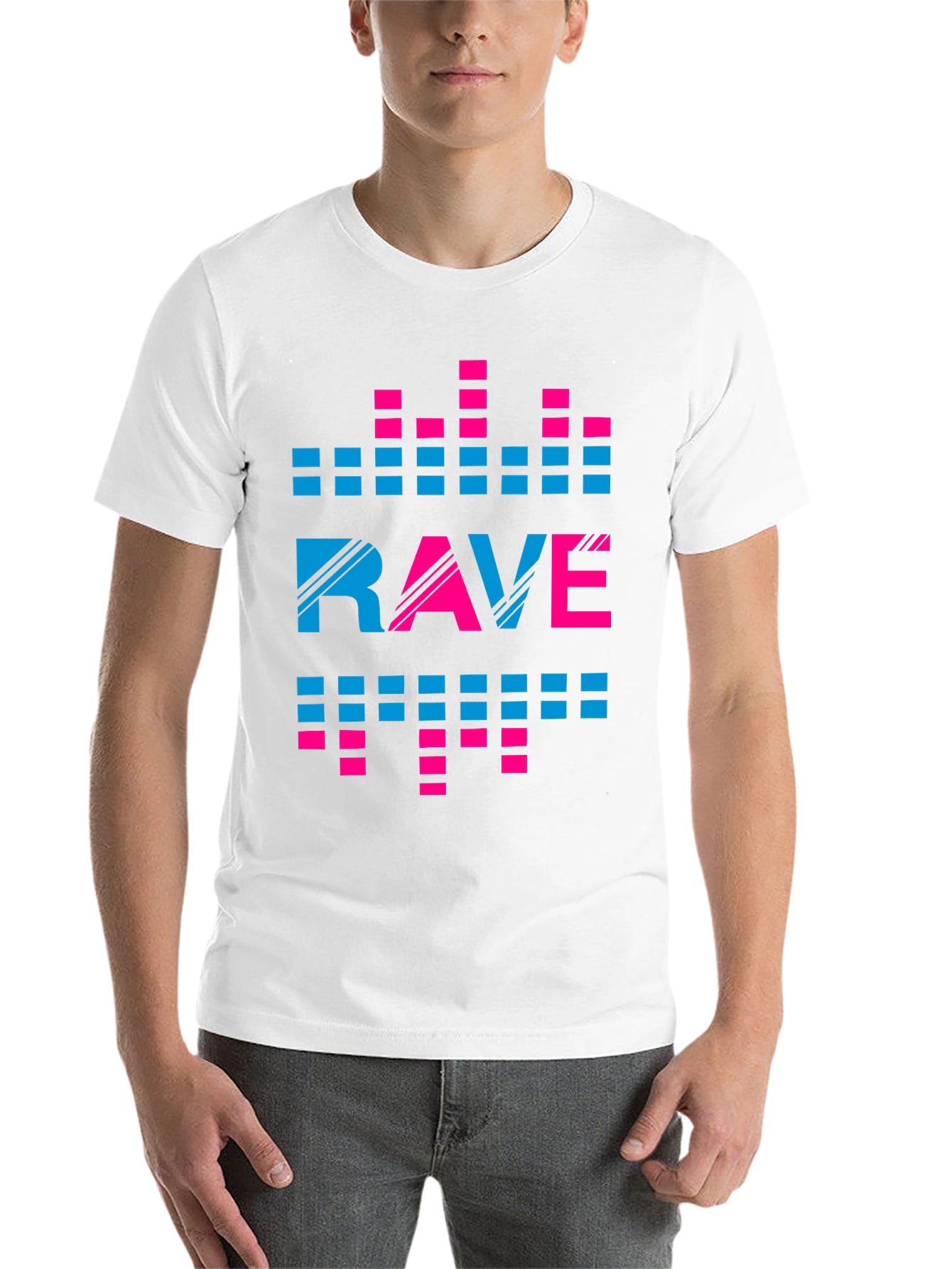 Black Rave Graphic Print Crew Neck T-Shirt view 14